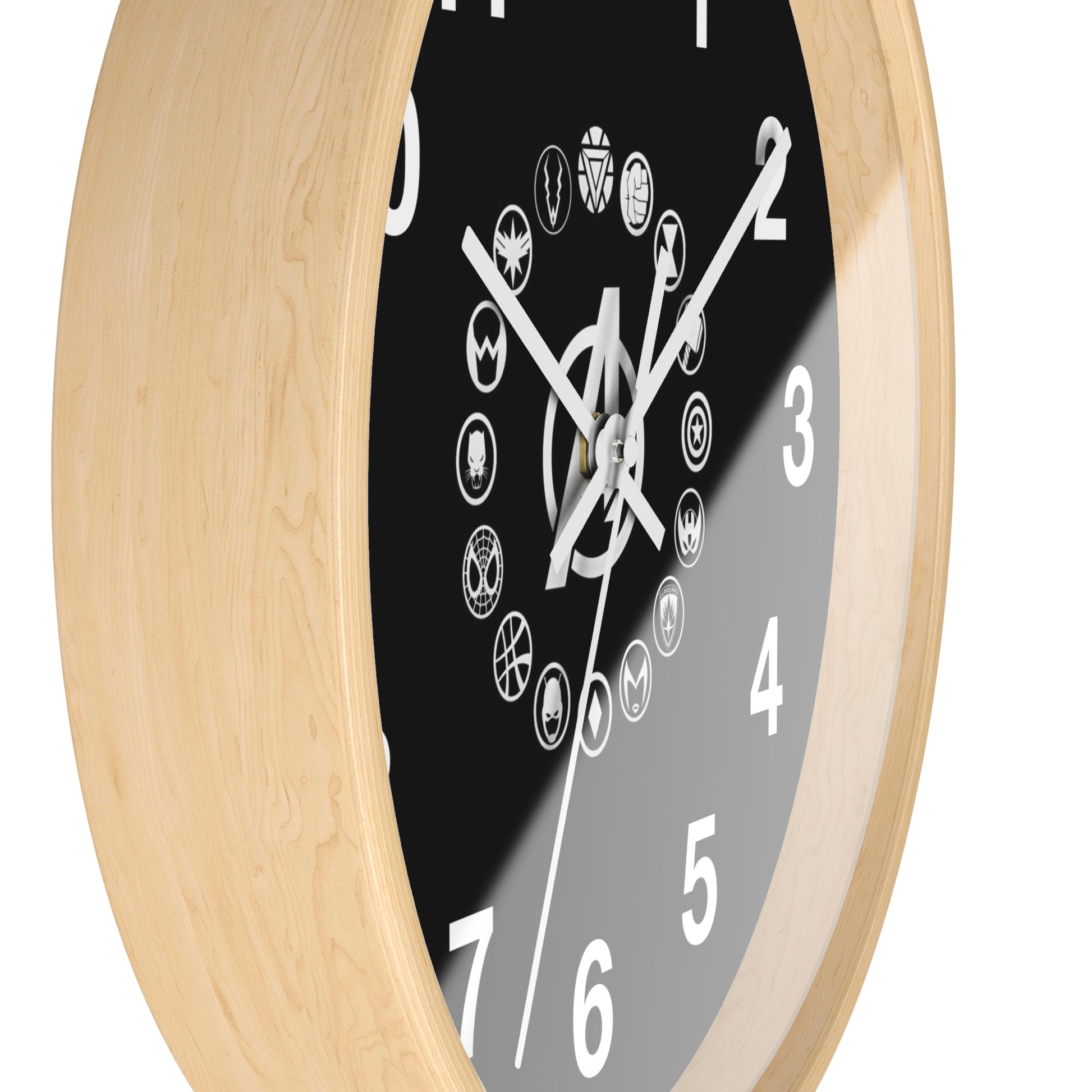 Superhero Wall Clock, Marvel Inspired Timepiece, Unique Gift for Comic Fans, Home Decor, Geeky Wall Art, Kids' Room Accessories