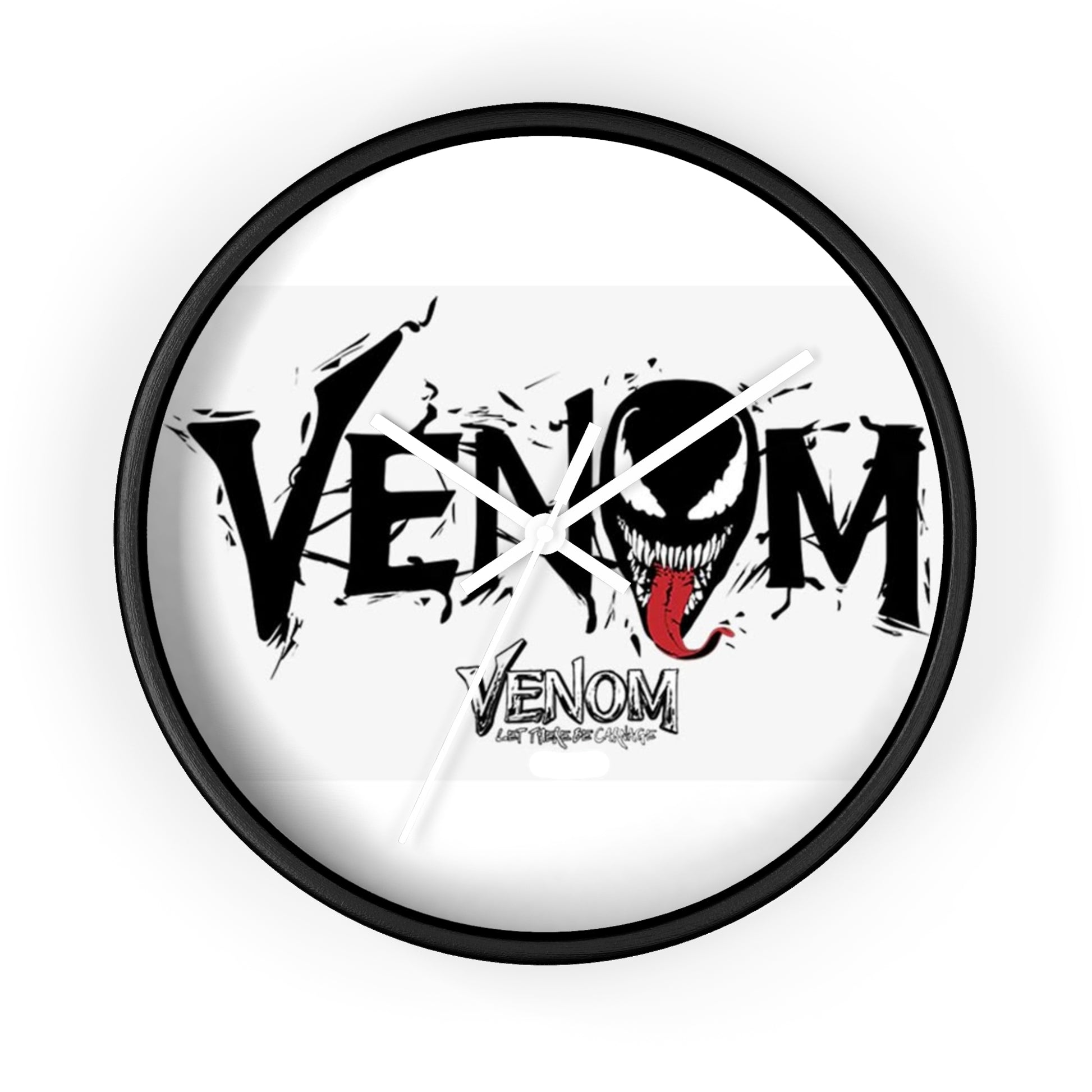 Venom-Inspired Wall Clock for Marvel Fans, Unique Decor, Gift for Comic Lovers, Nerd Room Decor, Stylish Timepiece