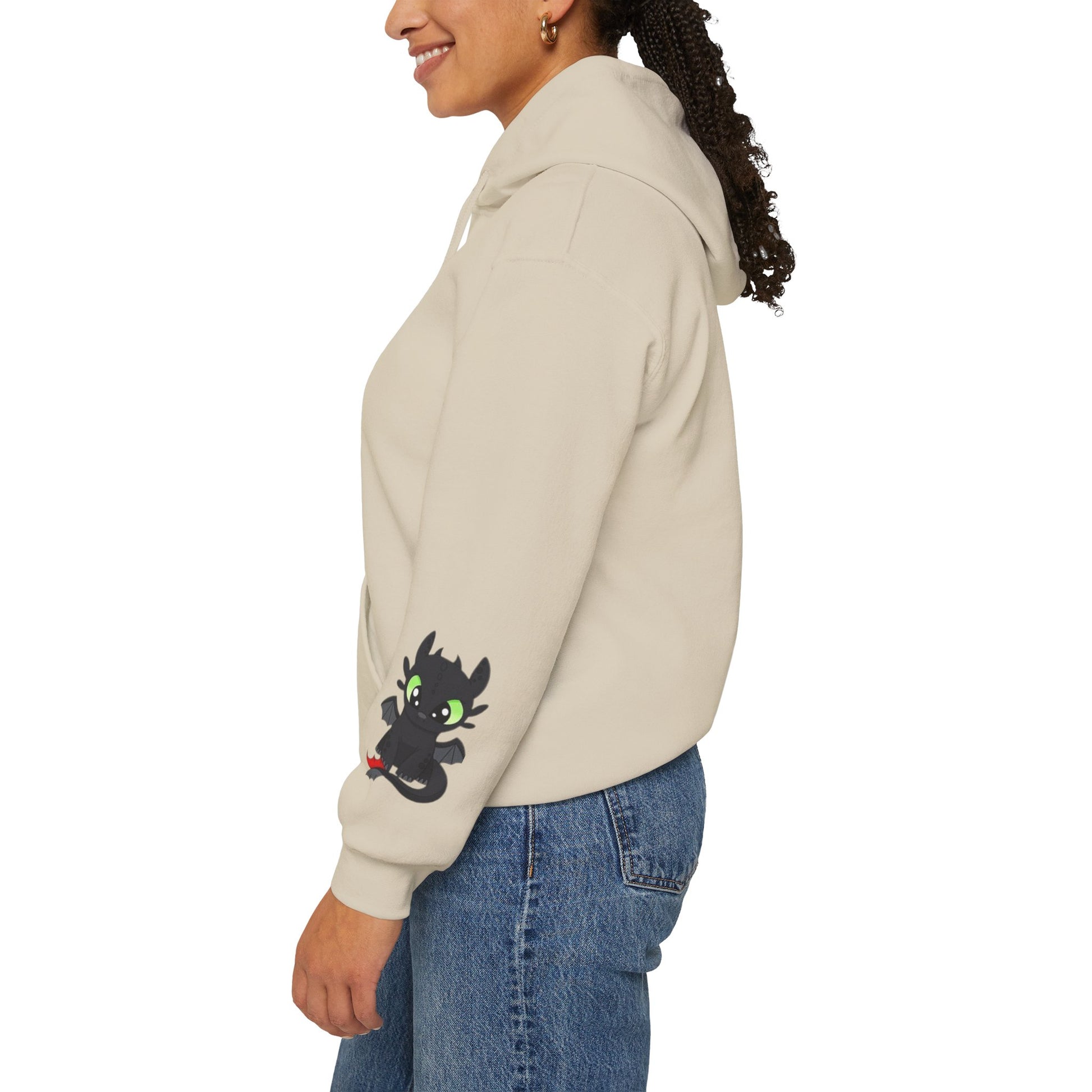 Cute Dragon & Monster Unisex Hoodie, Cozy Sweatshirt for Kids and Adults, Funny Gift for Halloween, Anime Lovers, Stylish Casual Wear
