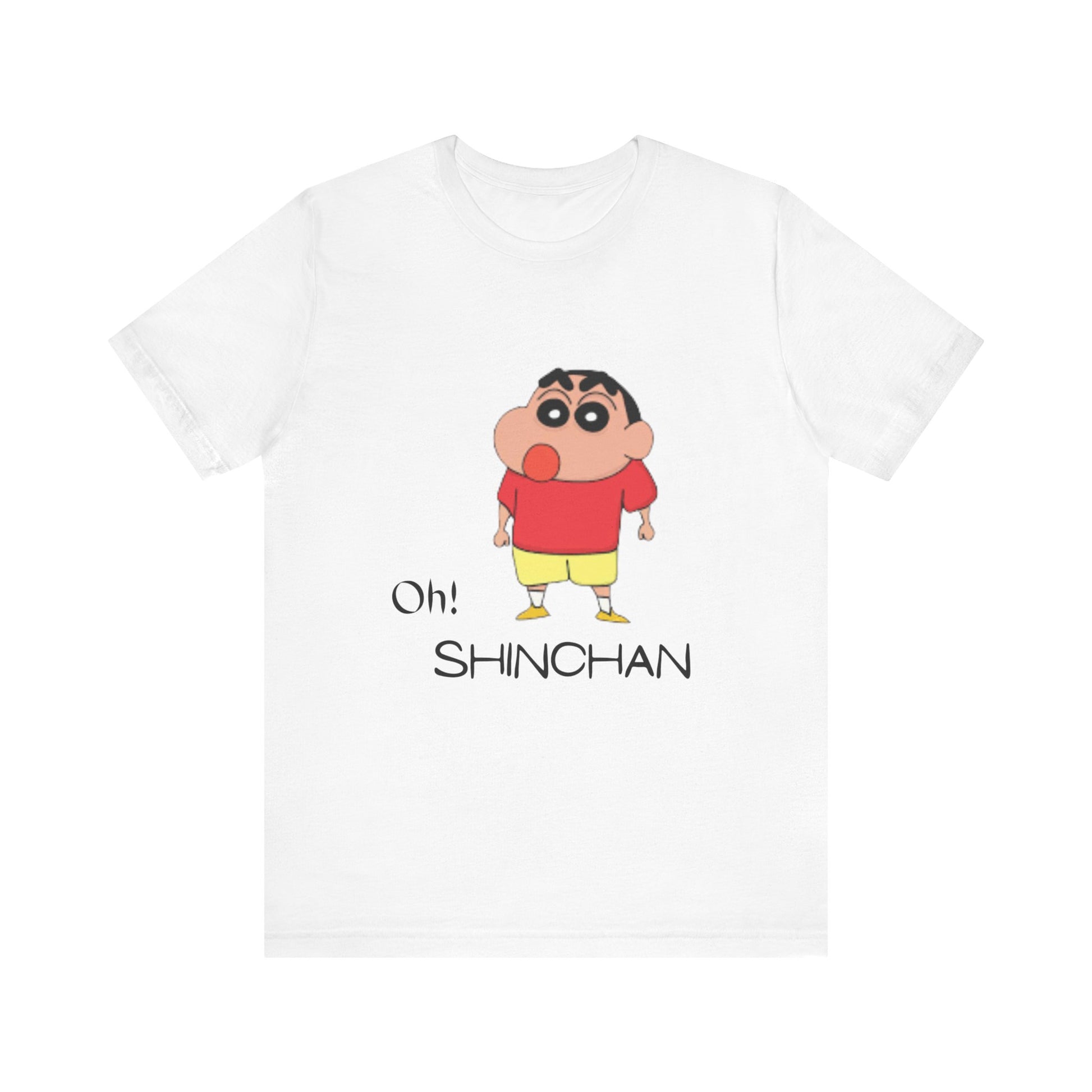 Oh! Shinchan Unisex Jersey Tee, Cartoon Tee, Gift for Kids, Anime Shirt, Funny Graphic T-Shirt, Casual Fun Wear