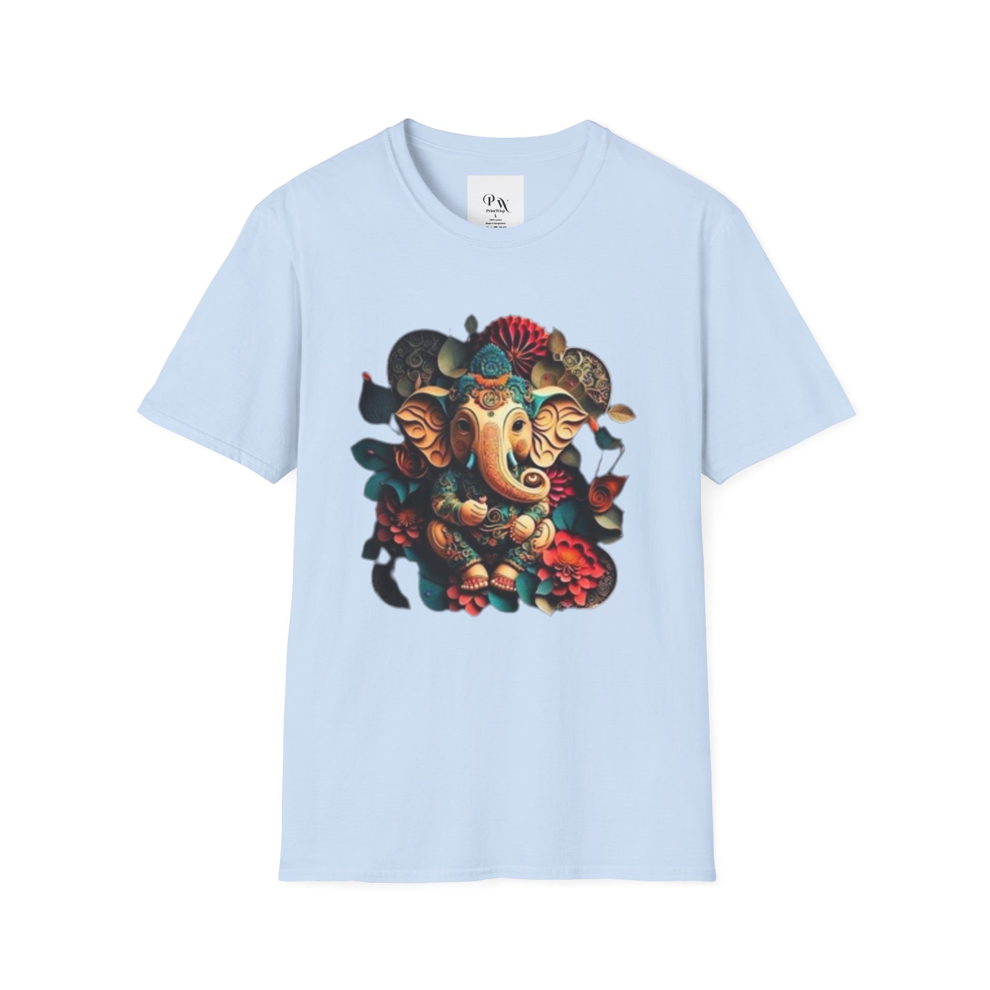 Ganesh T-Shirt, Spiritual Wear, Unisex Festival Apparel, Gifts for Ganesha Chaturthi, Eco-Friendly Fashion