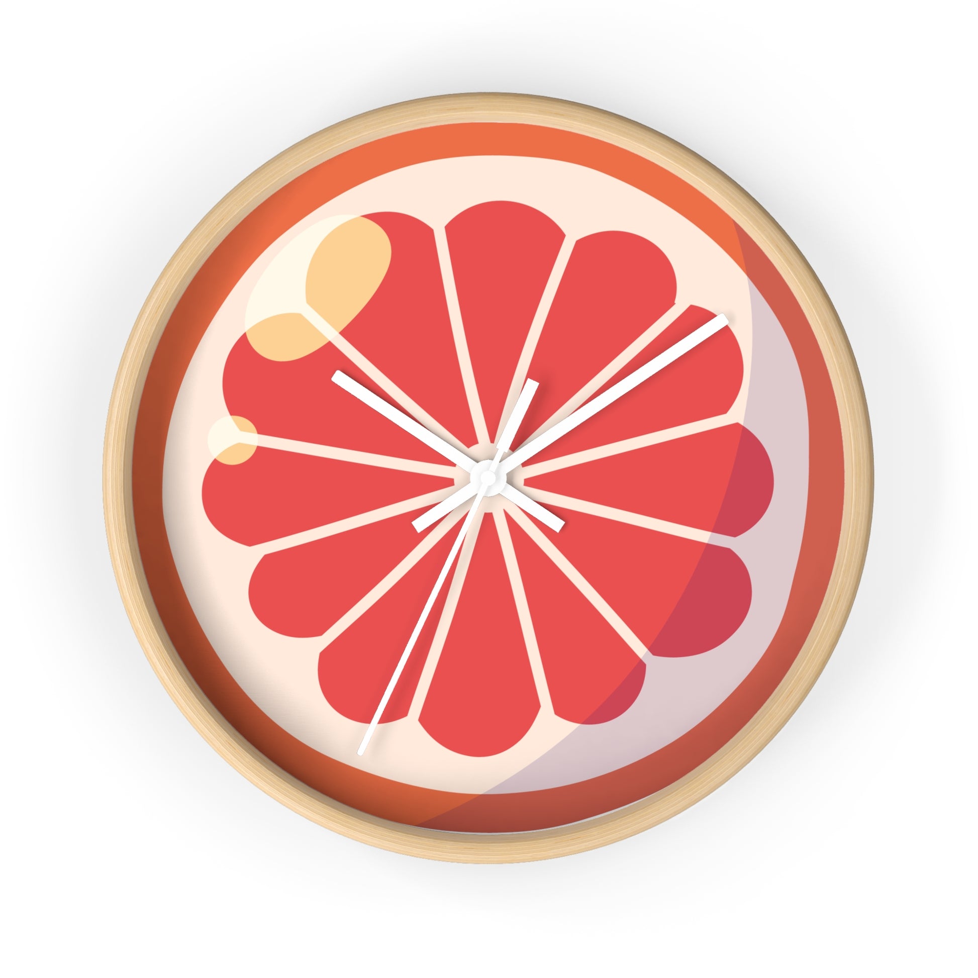 Vibrant Grapefruit Wall Clock | Home Decor, Modern Design, Gift for Her, Kitchen Art, Unique Timepiece