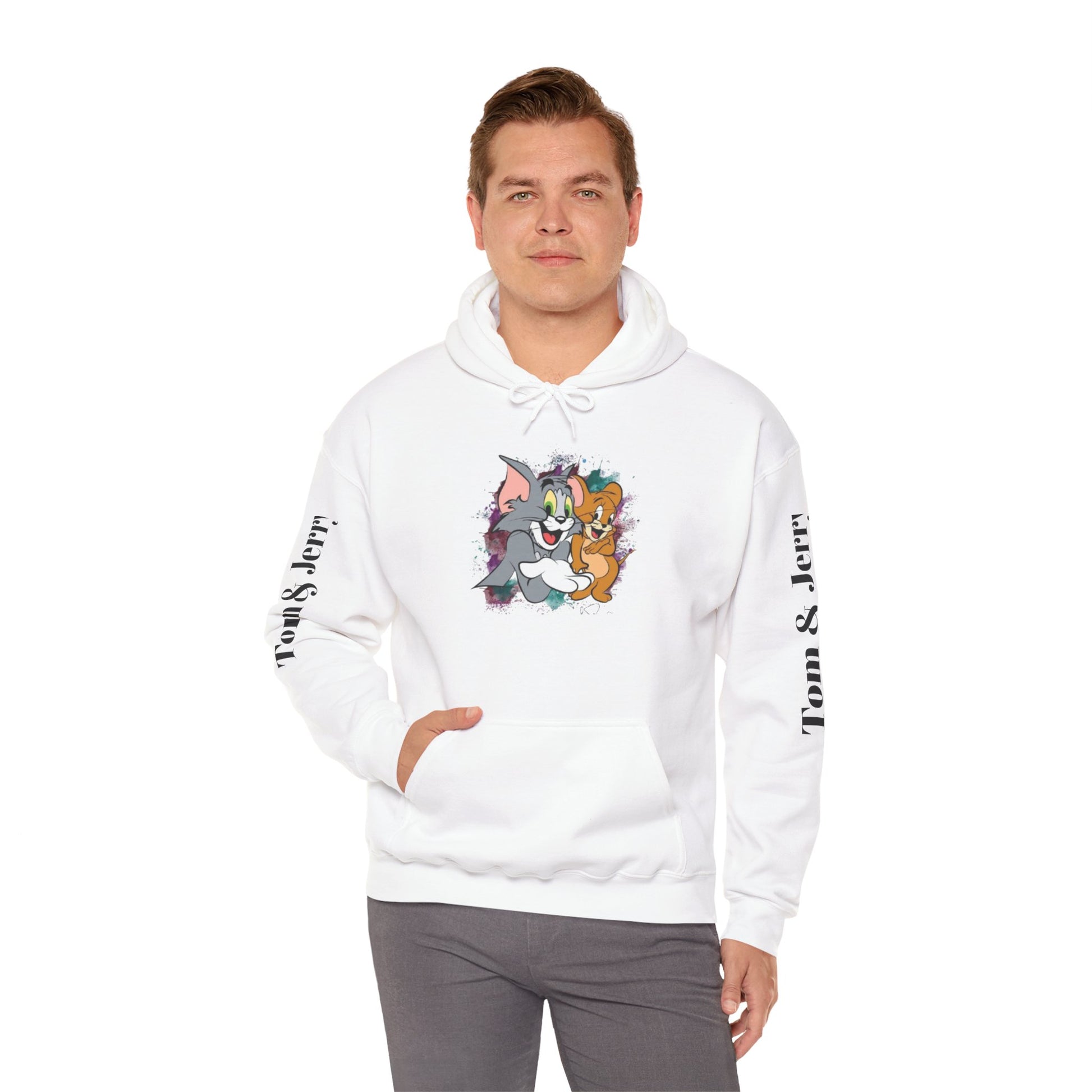 Tom and Jerry Unisex Hoodie - Vintage Cartoon Sweatshirt for Fans, Cozy Gift for Birthdays, Perfect for All Seasons, Casual Wear