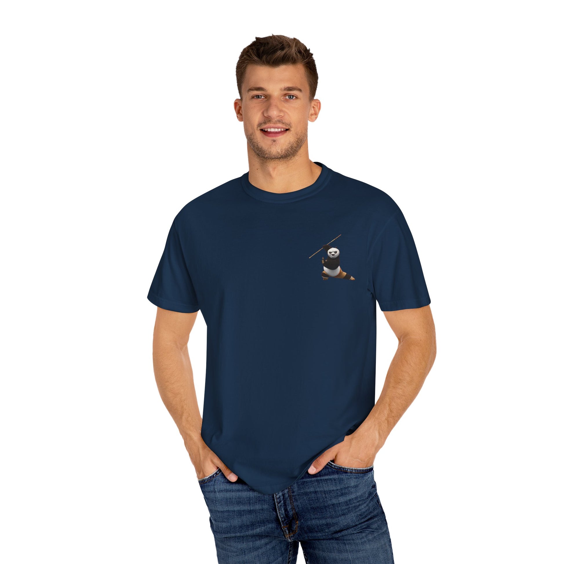 Kung Fu Panda Unisex Garment-Dyed T-Shirt, Cute Panda Tee, Movie Merchandise, Casual Wear, Gift for Fans