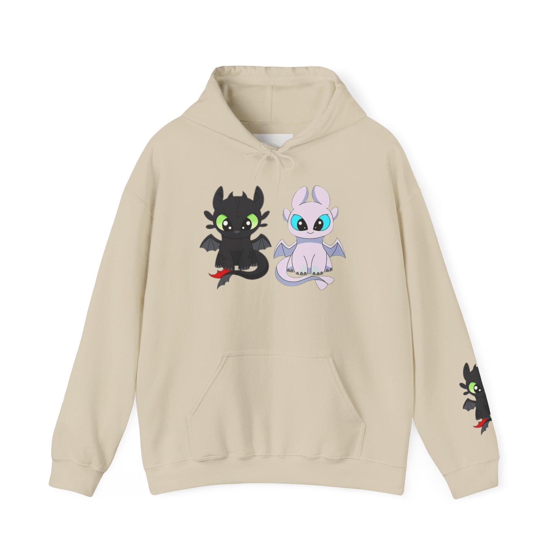 Cute Dragon & Monster Unisex Hoodie, Cozy Sweatshirt for Kids and Adults, Funny Gift for Halloween, Anime Lovers, Stylish Casual Wear