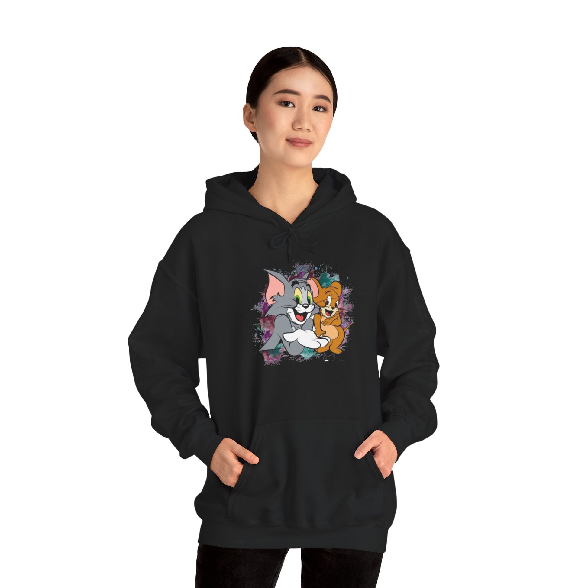 Tom and Jerry Unisex Hoodie - Vintage Cartoon Sweatshirt for Fans, Cozy Gift for Birthdays, Perfect for All Seasons, Casual Wear