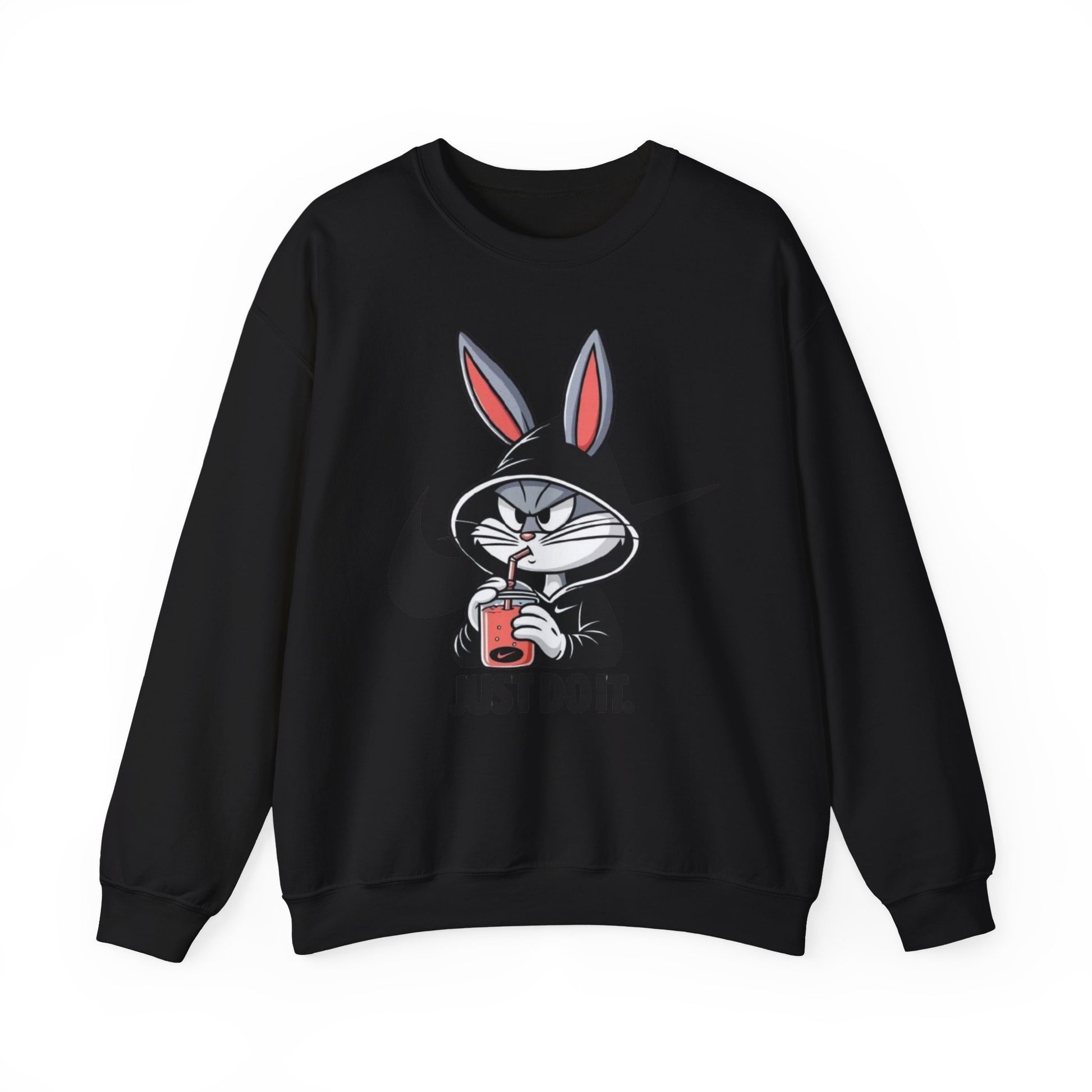 Cool Rabbit Crewneck Sweatshirt, Unisex Sweatshirt, Casual Hoodie, Gift for Him, Cozy Fashionwear