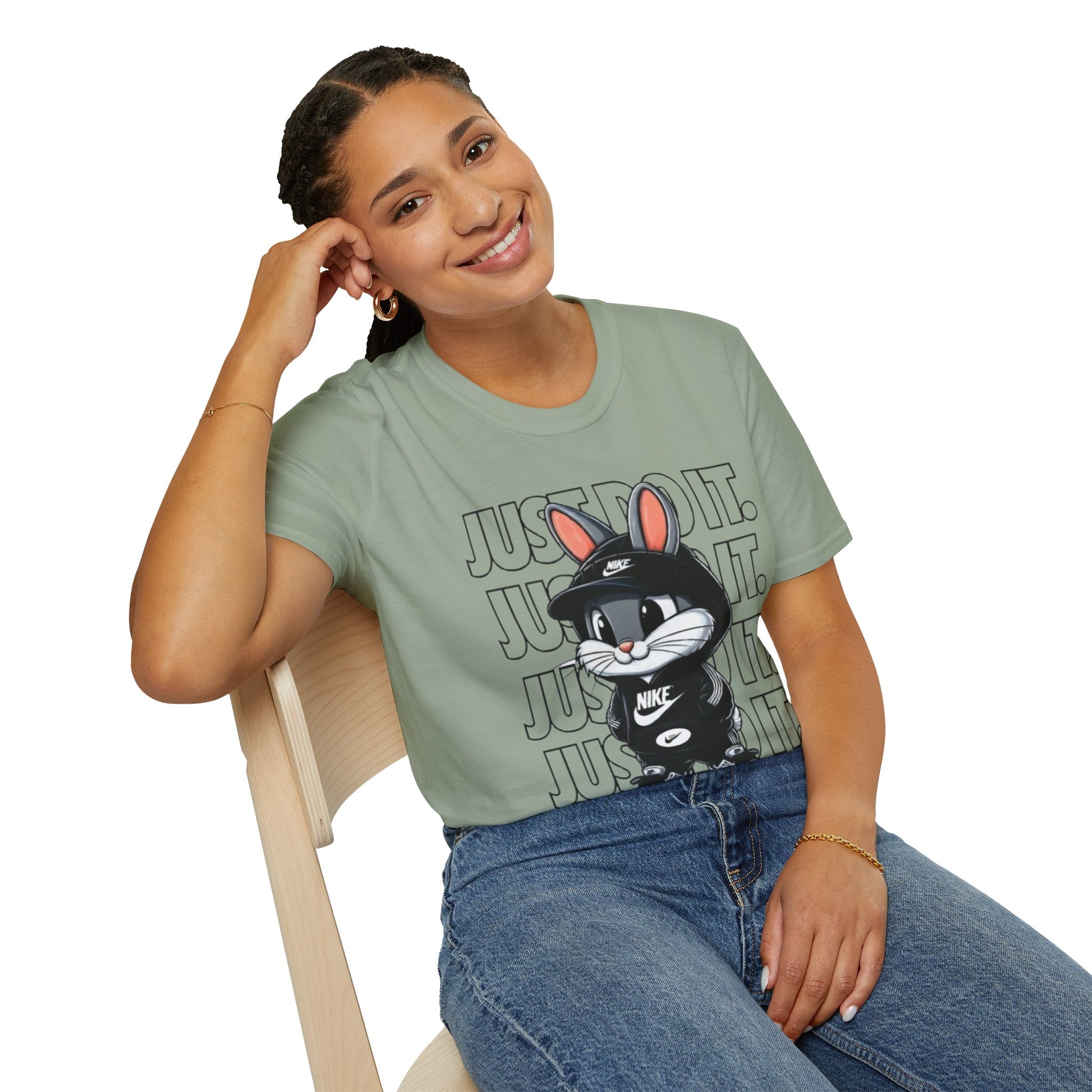 Cool Cartoon Bunny T-Shirt, Streetwear Tee, Casual Unisex Shirt, Gift for Kids & Teens, Perfect for Everyday Wear, Fun Graphic Top