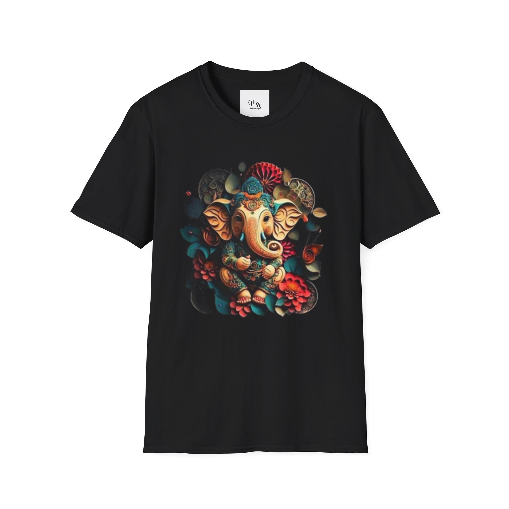 Ganesh T-Shirt, Spiritual Wear, Unisex Festival Apparel, Gifts for Ganesha Chaturthi, Eco-Friendly Fashion