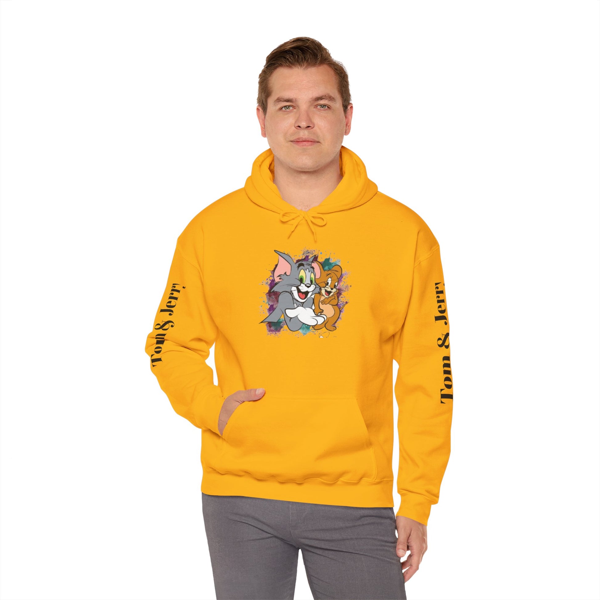 Tom and Jerry Unisex Hoodie - Vintage Cartoon Sweatshirt for Fans, Cozy Gift for Birthdays, Perfect for All Seasons, Casual Wear