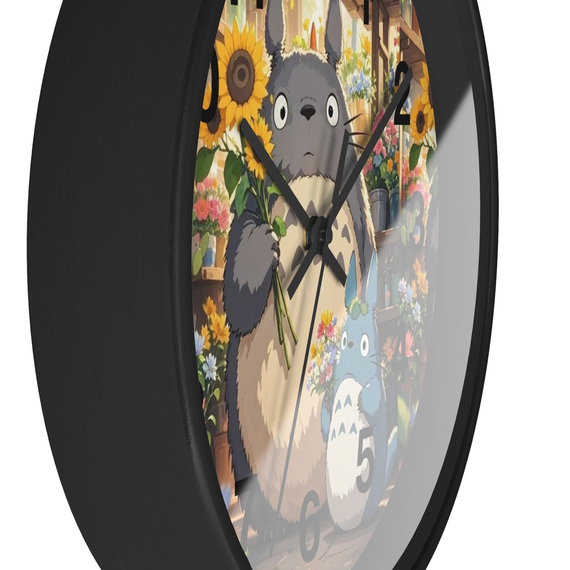 Whimsical Totoro Wall Clock – Cozy Home Decor for Anime Lovers, Gift for Birthdays, Nursery, Handmade Clock, Cute Wall Art