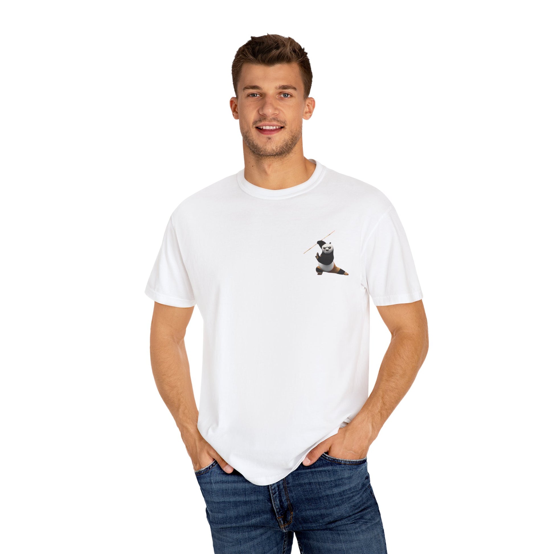 Kung Fu Panda Unisex Garment-Dyed T-Shirt, Cute Panda Tee, Movie Merchandise, Casual Wear, Gift for Fans