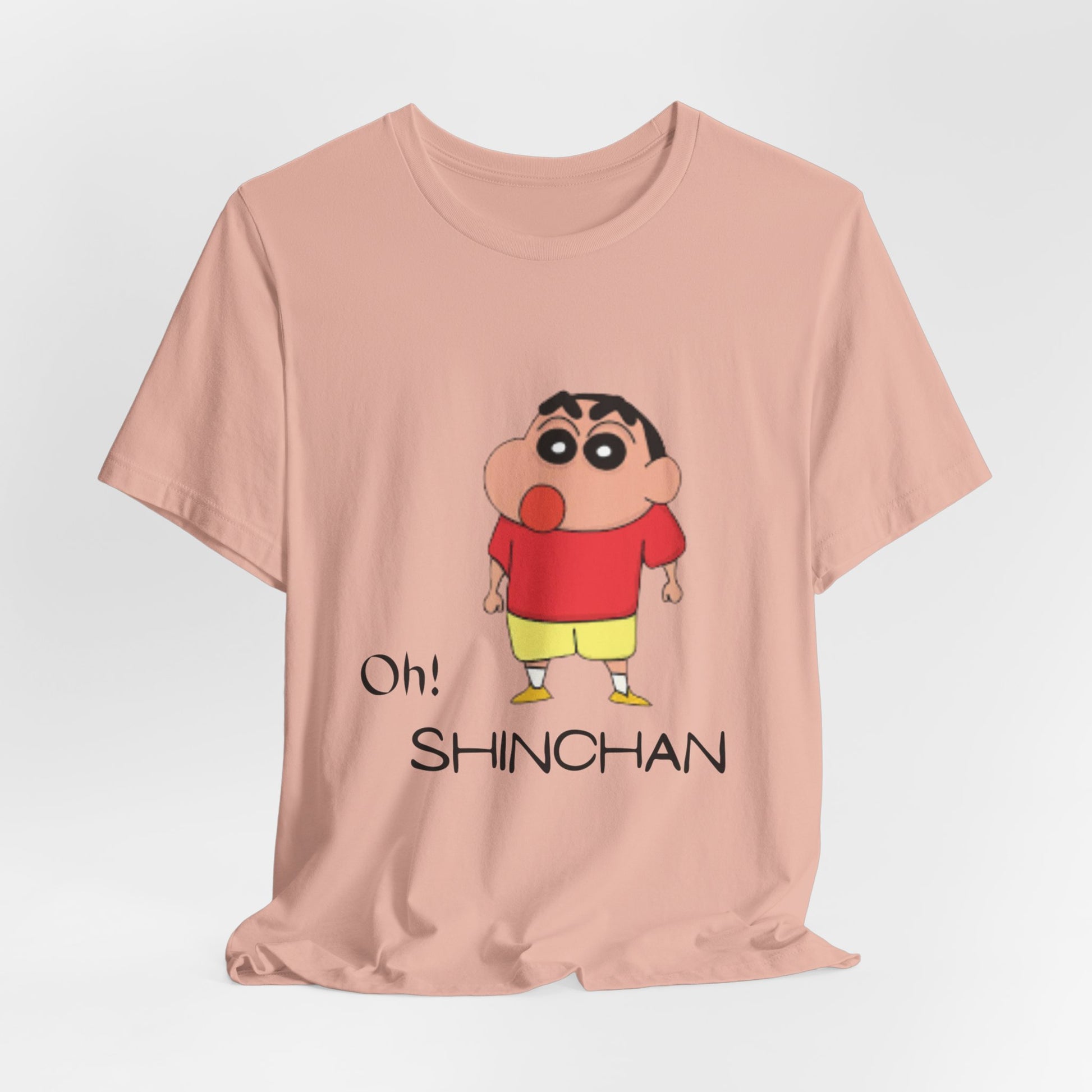 Oh! Shinchan Unisex Jersey Tee, Cartoon Tee, Gift for Kids, Anime Shirt, Funny Graphic T-Shirt, Casual Fun Wear