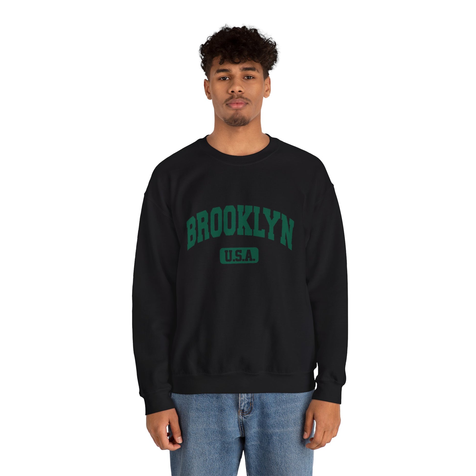 cool print Brooklyn Graphic Crewneck Sweatshirt, Cozy Unisex Sweatshirt, Casual Streetwear, Perfect Gift for Friends, Fall Layering Essential