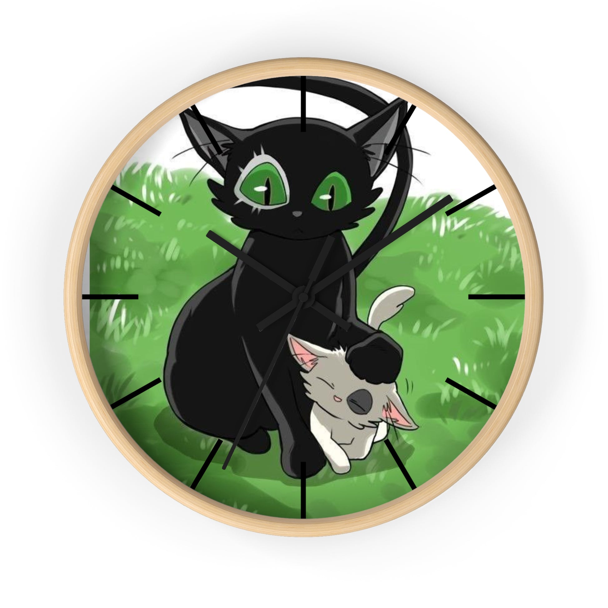 SUZUME Wall Clock, Anime Lover Home Decor, Kids Room Clock, Whimsical Clock Design, Pet Lover Gift