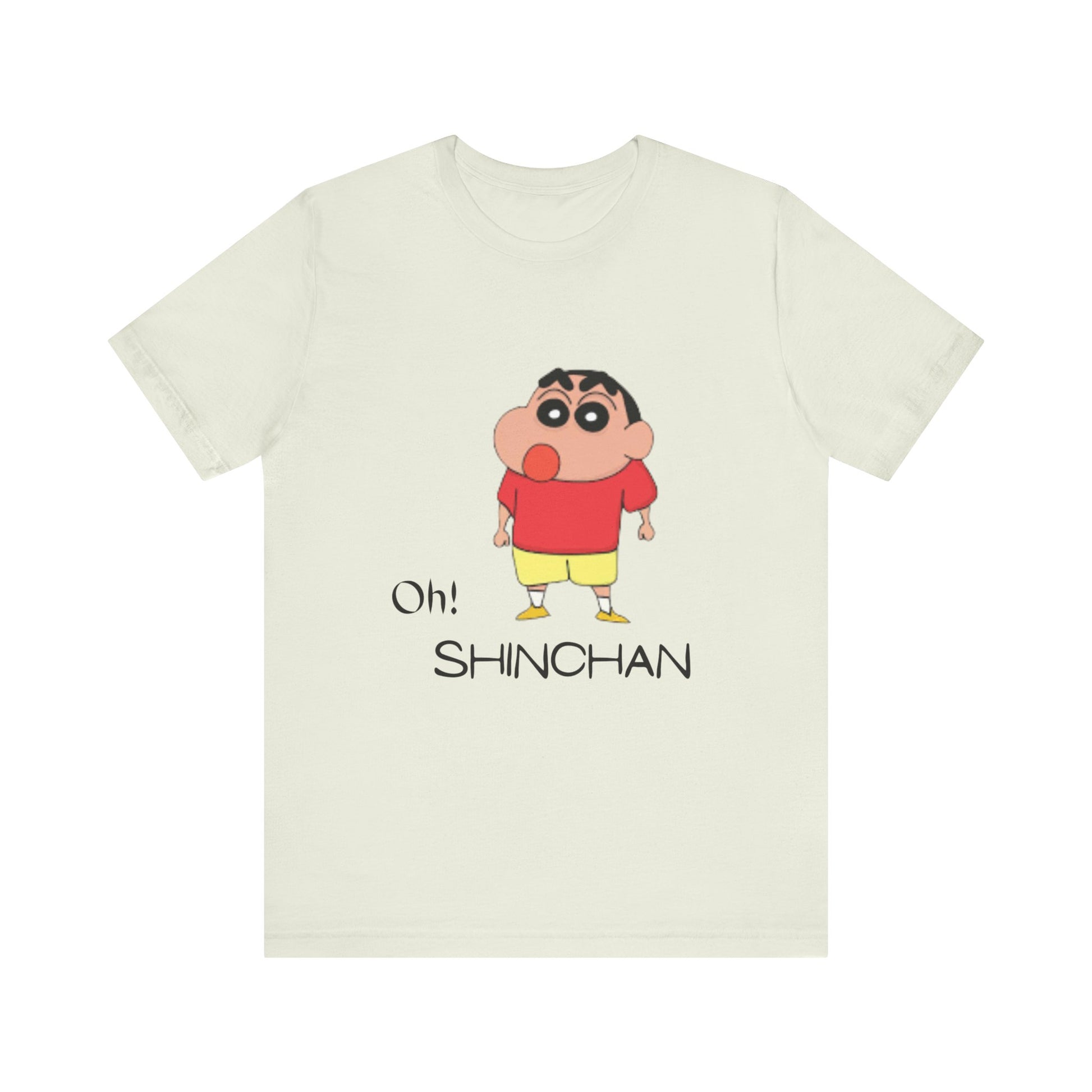 Oh! Shinchan Unisex Jersey Tee, Cartoon Tee, Gift for Kids, Anime Shirt, Funny Graphic T-Shirt, Casual Fun Wear