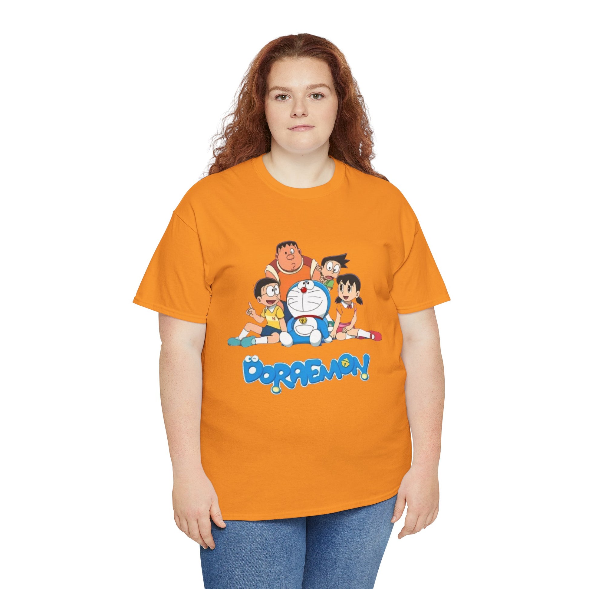 Doraemon Vintage Cartoon Unisex Tee - Nostalgic Gift for Fans, Oversized Cotton Shirt, Anime Merchandise, Casual Wear, Everyday Comfort