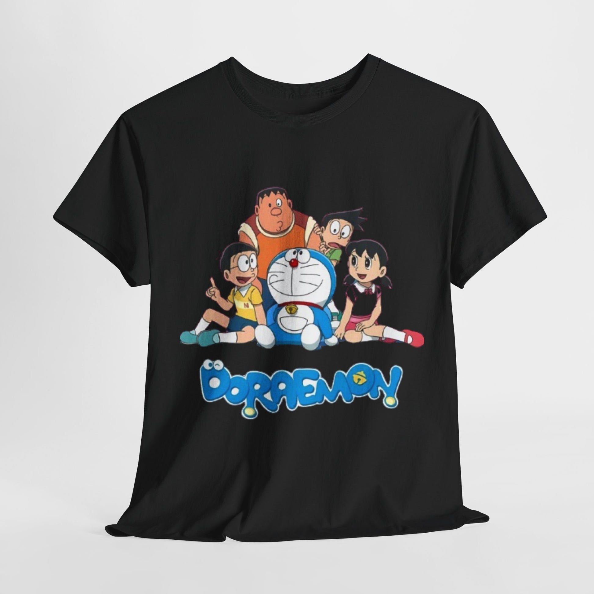 Doraemon Vintage Cartoon Unisex Tee - Nostalgic Gift for Fans, Oversized Cotton Shirt, Anime Merchandise, Casual Wear, Everyday Comfort