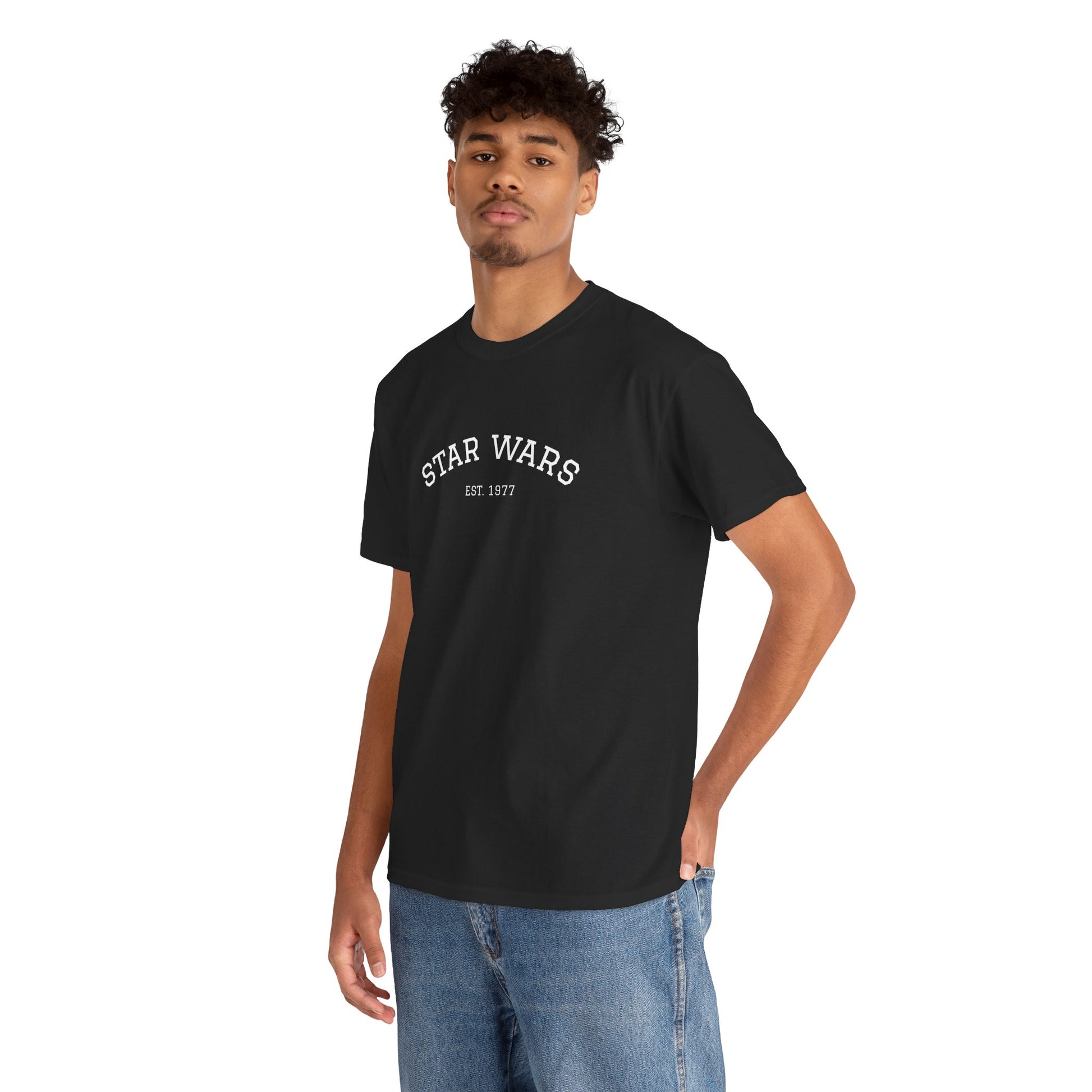 Star Wars Unisex Heavy Cotton Tee, Graphic Tee for Fans, Nerdy Gift, Casual Wear, Star Wars Merch, Movie Apparel