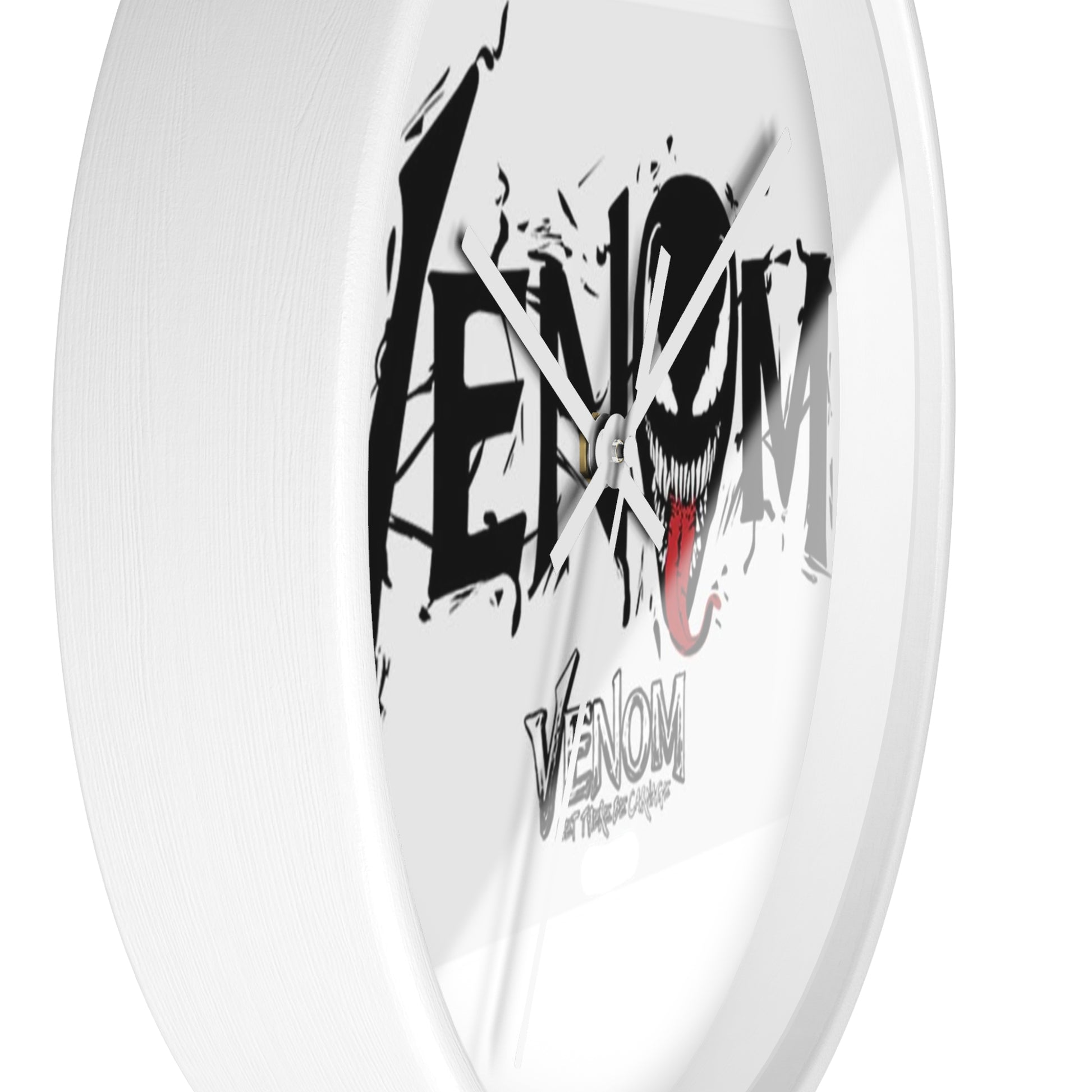 Venom-Inspired Wall Clock for Marvel Fans, Unique Decor, Gift for Comic Lovers, Nerd Room Decor, Stylish Timepiece
