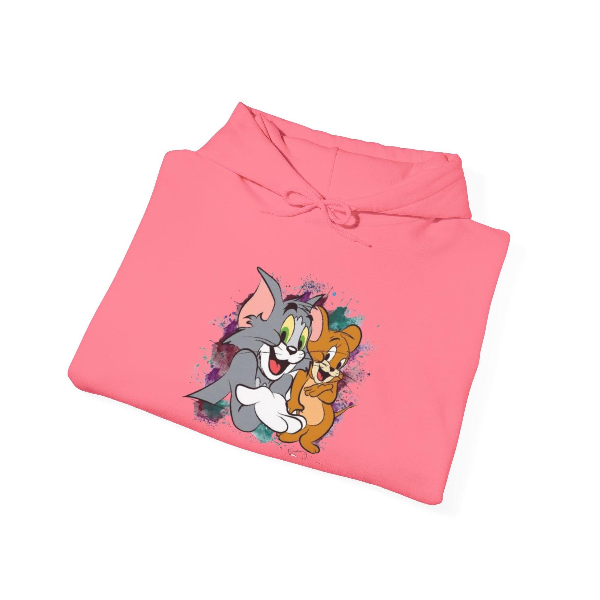 Tom and Jerry Unisex Hoodie - Vintage Cartoon Sweatshirt for Fans, Cozy Gift for Birthdays, Perfect for All Seasons, Casual Wear