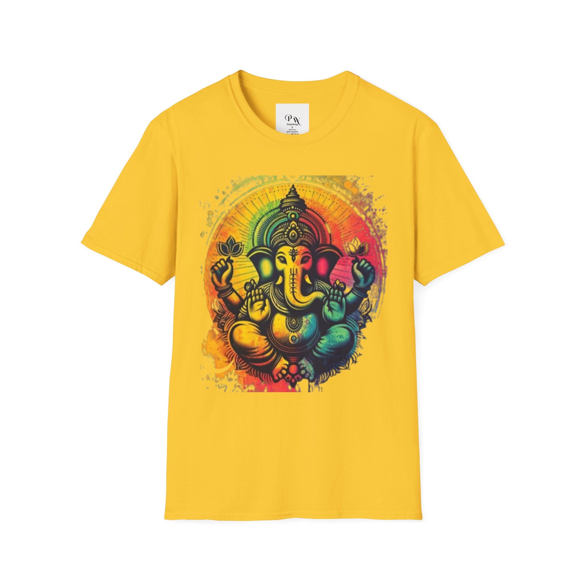 Ganesh T-Shirt, Spiritual Tee, Festival Apparel, Hindu Gifts, Artistic Shirt, Unique Clothing. Can also order in Bulk