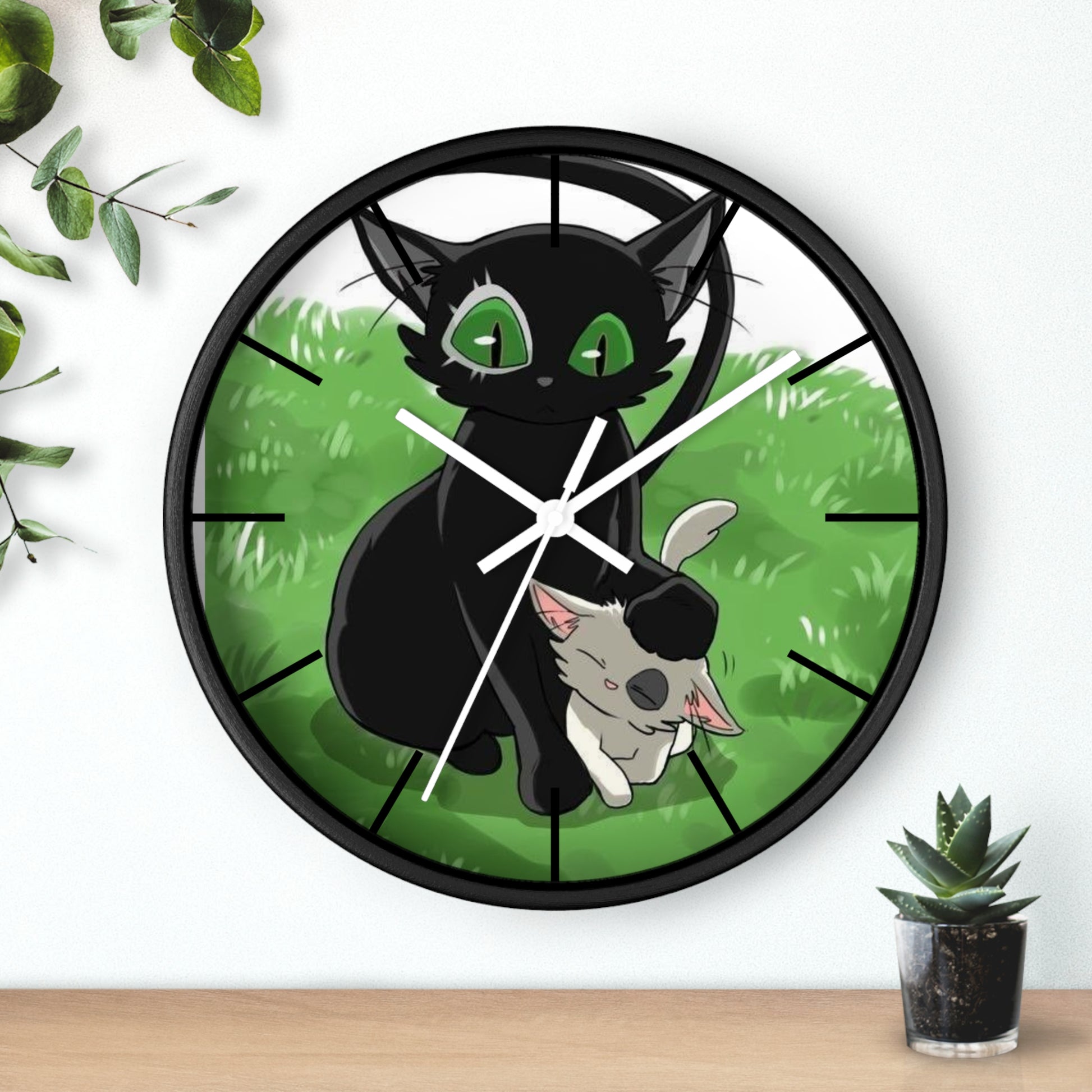 SUZUME Wall Clock, Anime Lover Home Decor, Kids Room Clock, Whimsical Clock Design, Pet Lover Gift