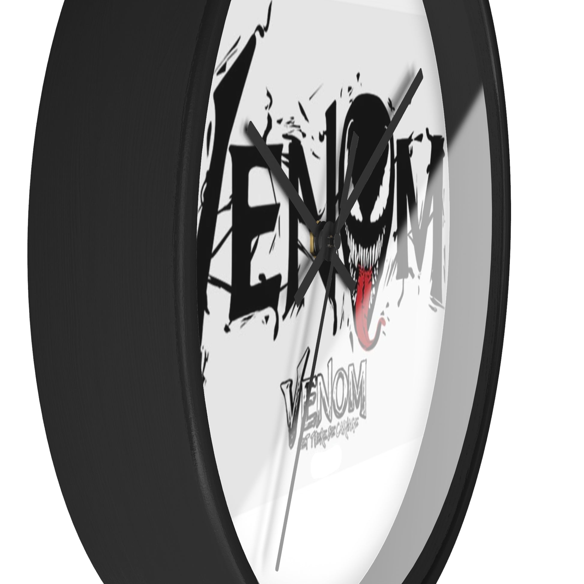 Venom-Inspired Wall Clock for Marvel Fans, Unique Decor, Gift for Comic Lovers, Nerd Room Decor, Stylish Timepiece