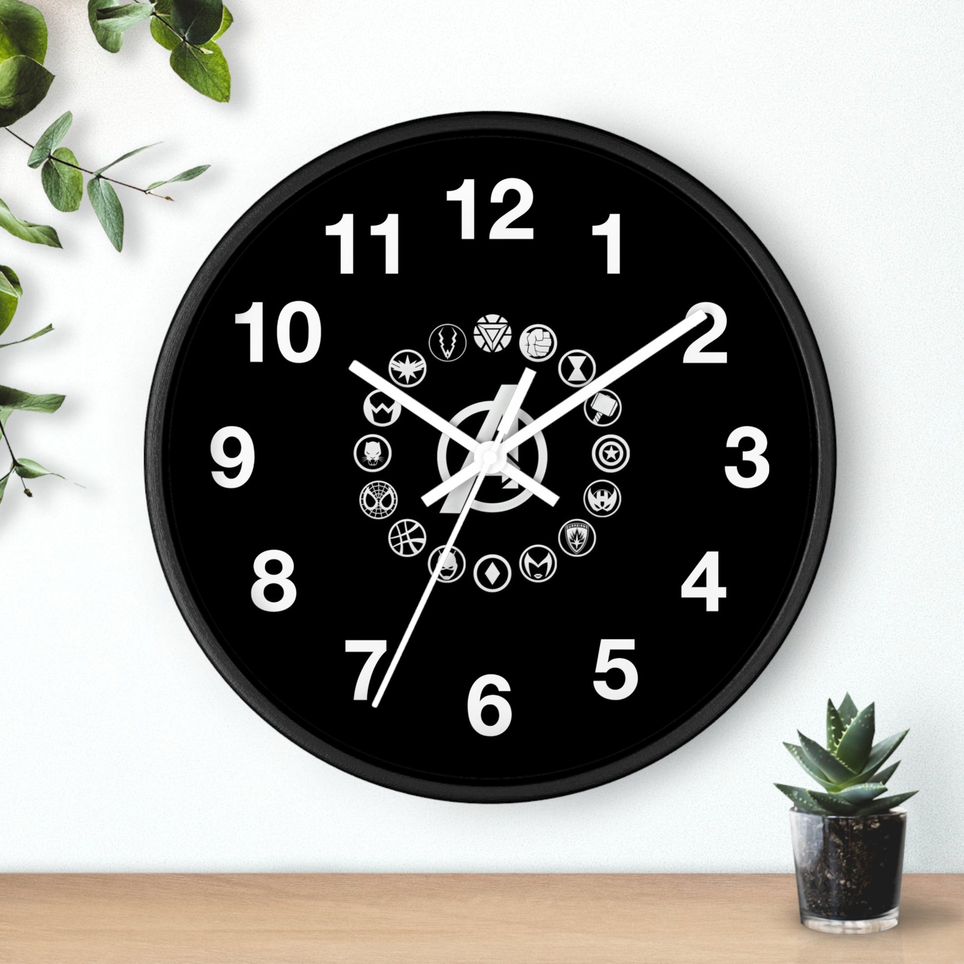 Superhero Wall Clock, Marvel Inspired Timepiece, Unique Gift for Comic Fans, Home Decor, Geeky Wall Art, Kids' Room Accessories