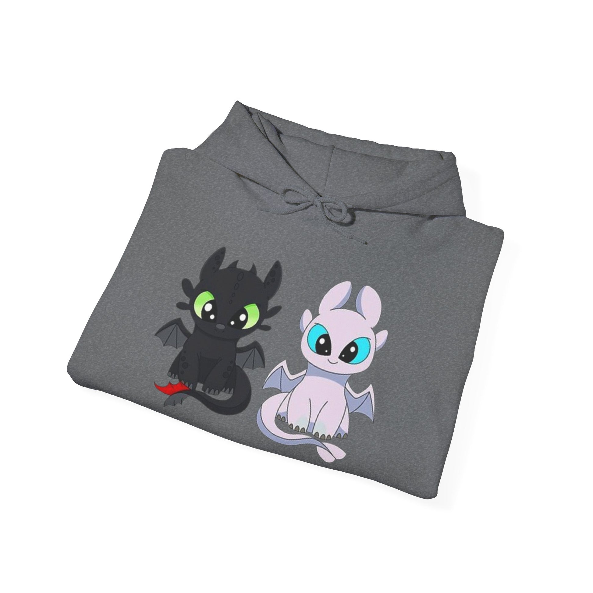 Cute Dragon & Monster Unisex Hoodie, Cozy Sweatshirt for Kids and Adults, Funny Gift for Halloween, Anime Lovers, Stylish Casual Wear