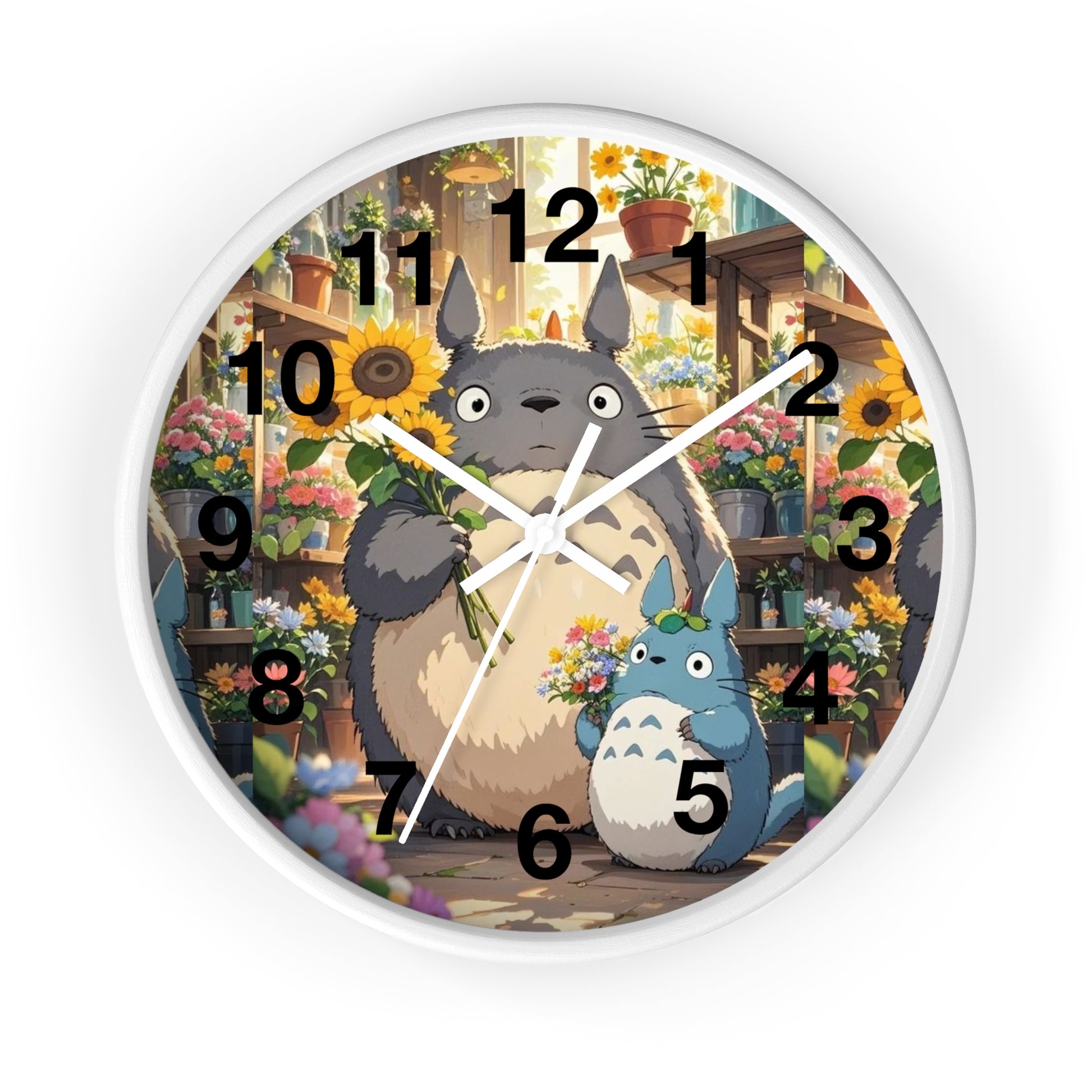 Whimsical Totoro Wall Clock – Cozy Home Decor for Anime Lovers, Gift for Birthdays, Nursery, Handmade Clock, Cute Wall Art