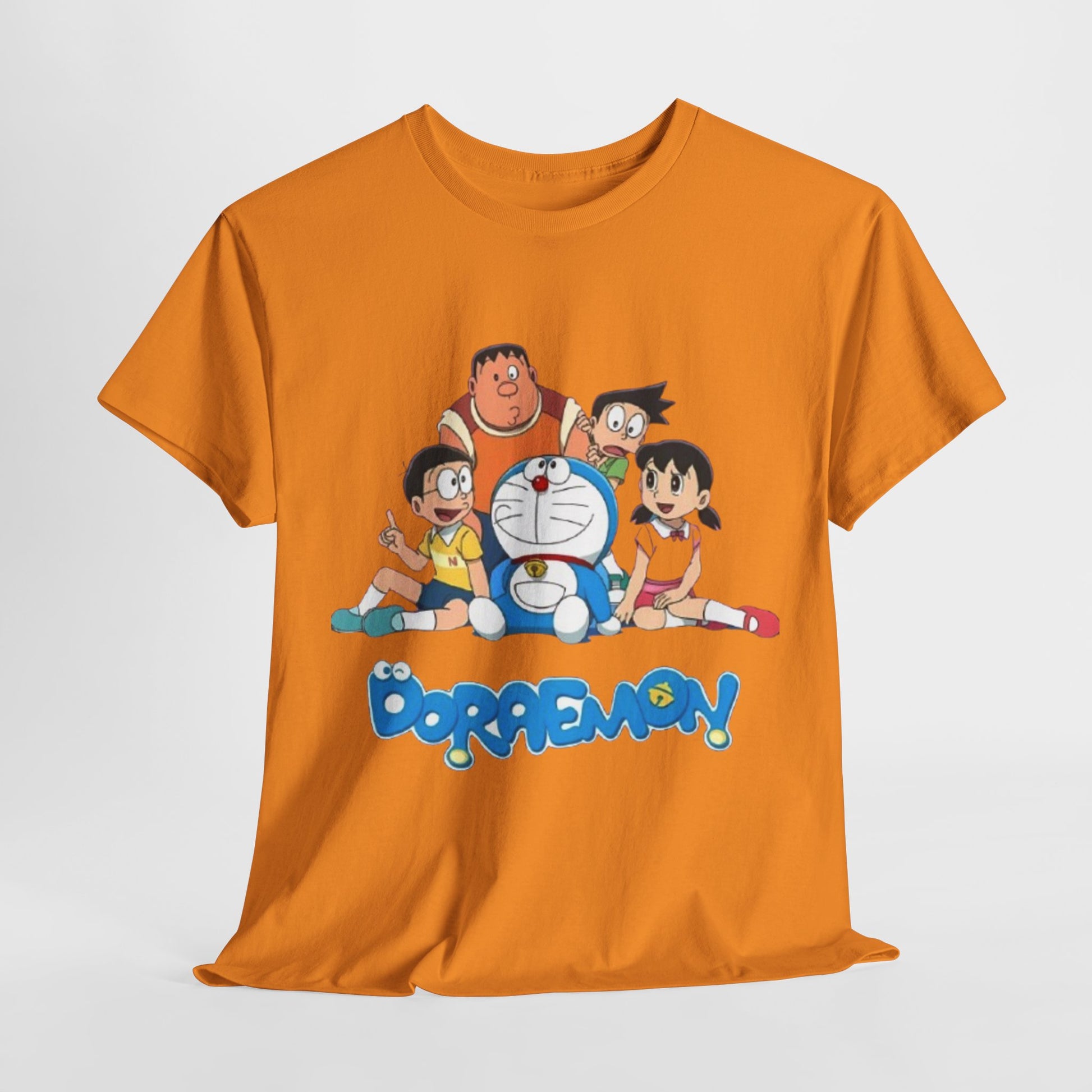 Doraemon Vintage Cartoon Unisex Tee - Nostalgic Gift for Fans, Oversized Cotton Shirt, Anime Merchandise, Casual Wear, Everyday Comfort