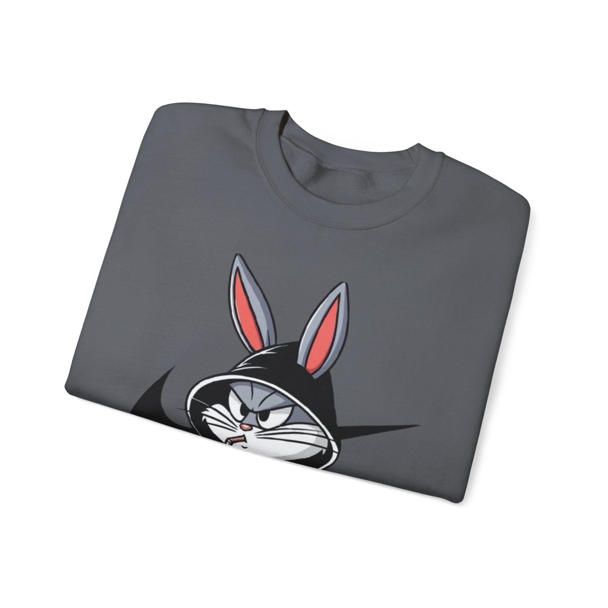 Cool Rabbit Crewneck Sweatshirt, Unisex Sweatshirt, Casual Hoodie, Gift for Him, Cozy Fashionwear