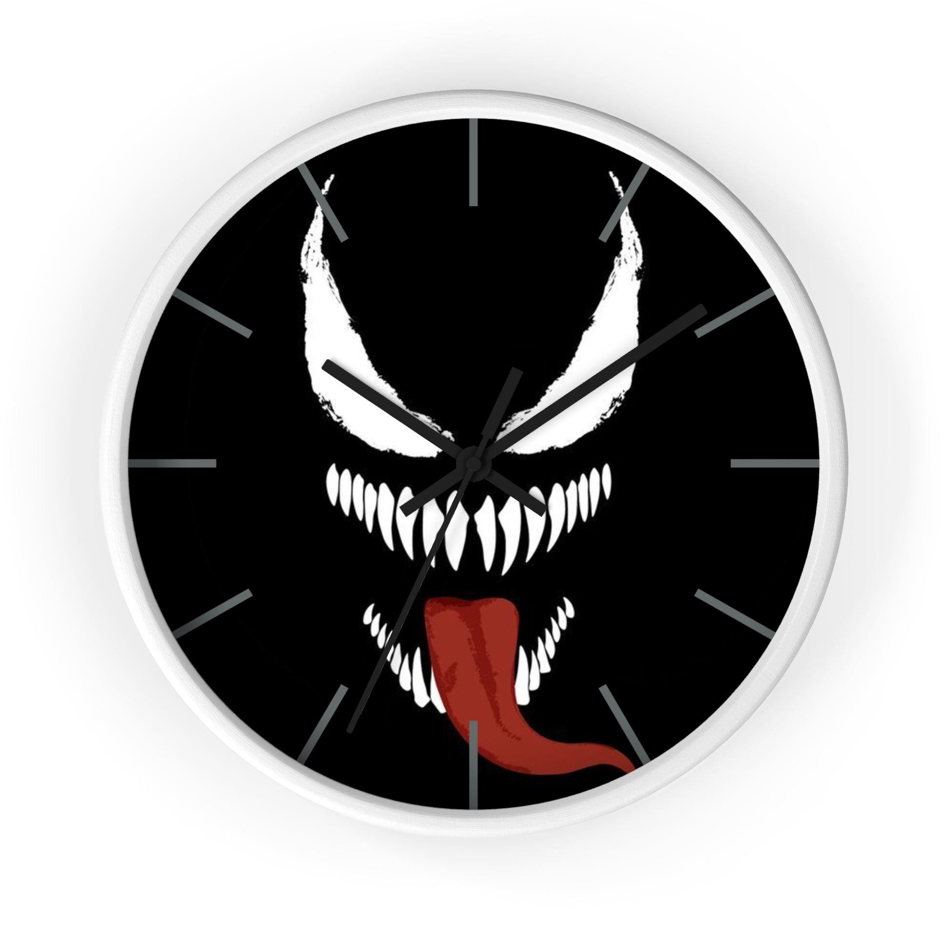 Venom-Inspired Wall Clock, Edgy Home Decor, Unique Gift for Fans, Geeky Office Wall Art, Halloween Decoration