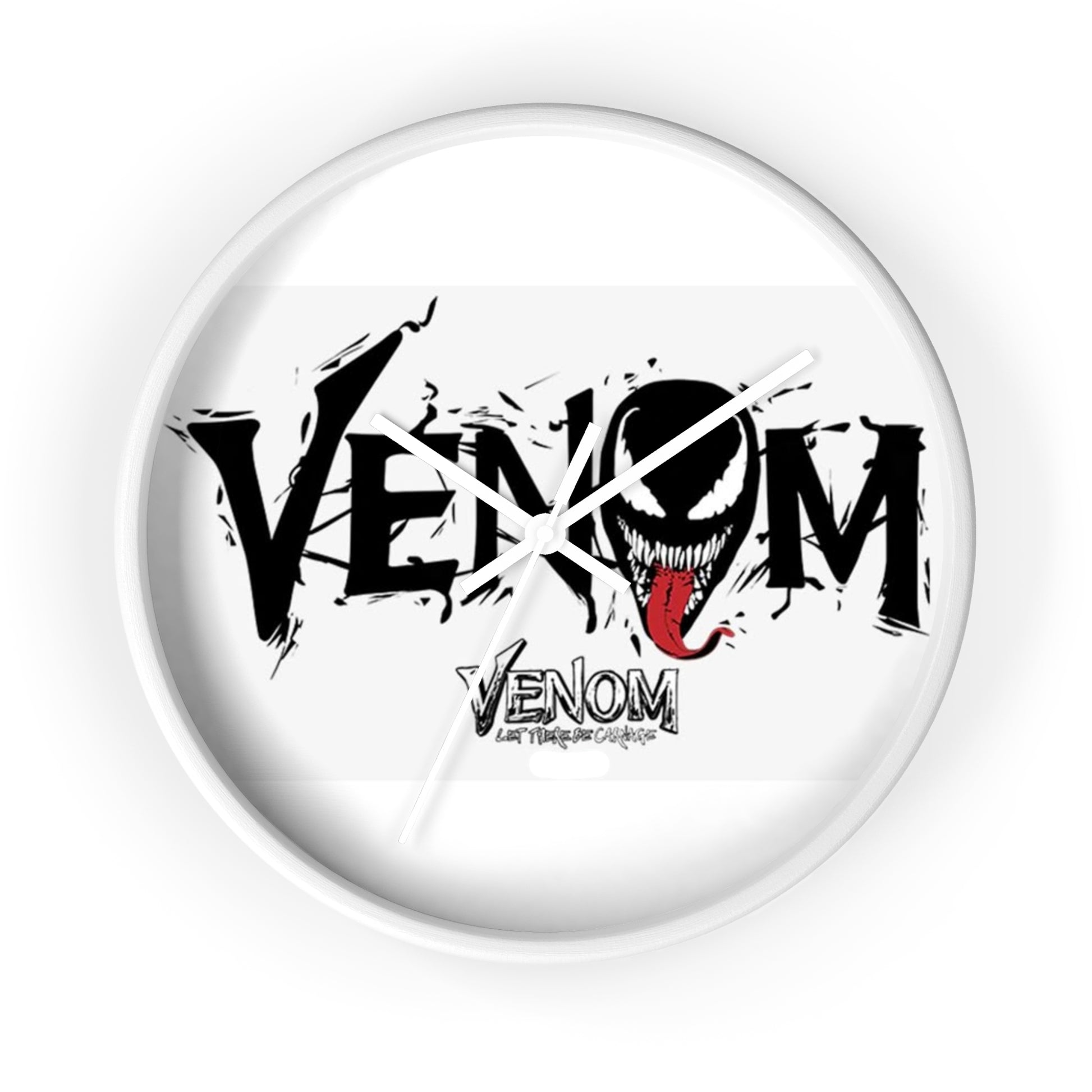 Venom-Inspired Wall Clock for Marvel Fans, Unique Decor, Gift for Comic Lovers, Nerd Room Decor, Stylish Timepiece