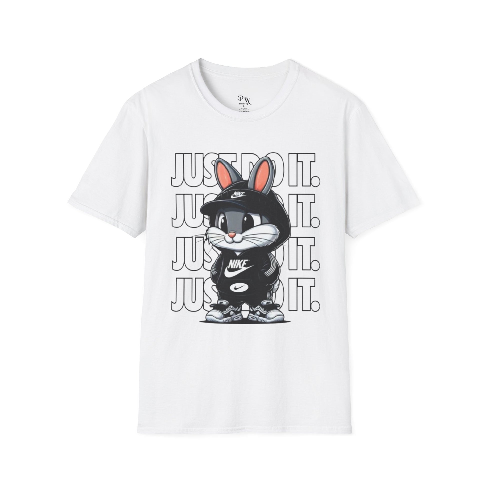 Cool Cartoon Bunny T-Shirt, Streetwear Tee, Casual Unisex Shirt, Gift for Kids & Teens, Perfect for Everyday Wear, Fun Graphic Top