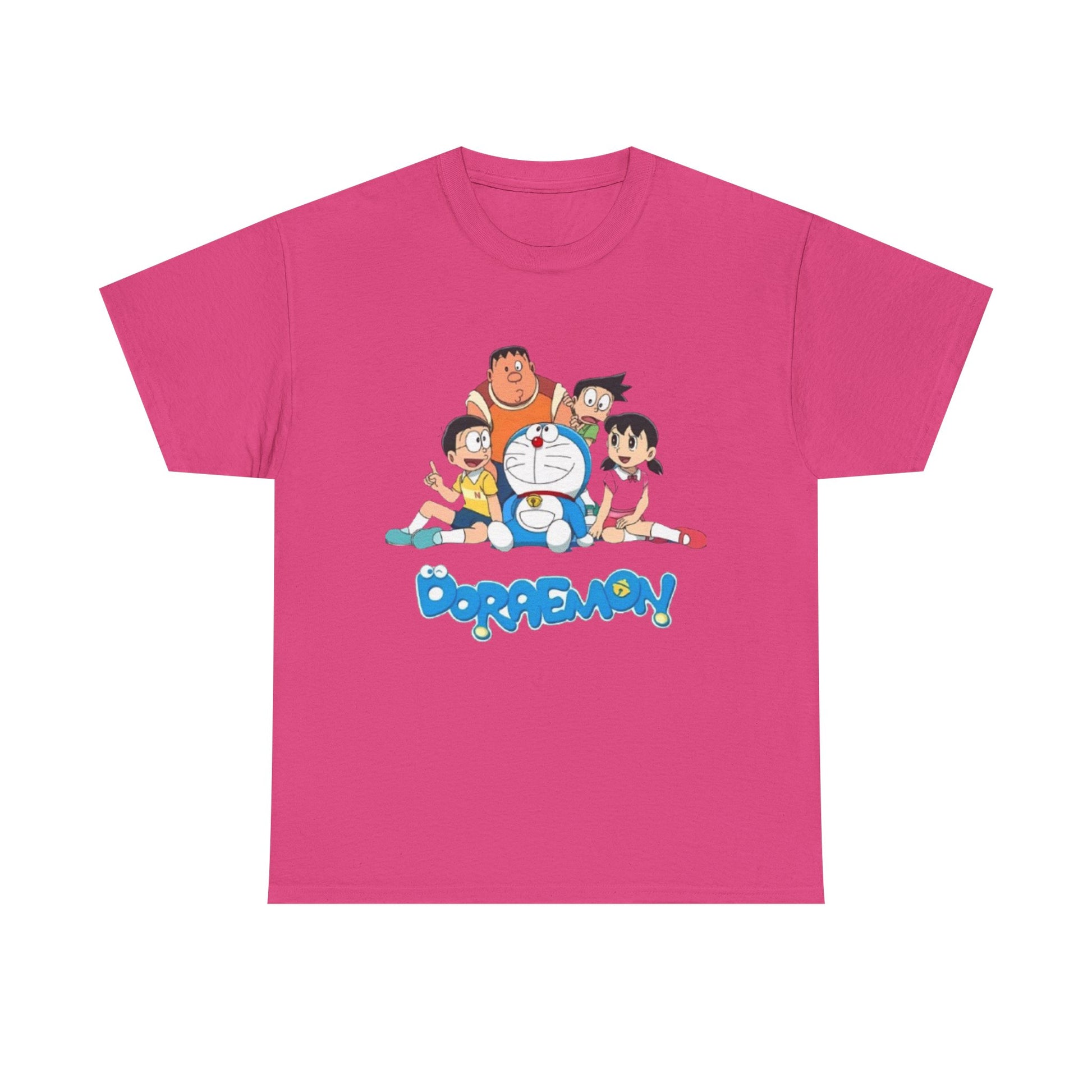 Doraemon Vintage Cartoon Unisex Tee - Nostalgic Gift for Fans, Oversized Cotton Shirt, Anime Merchandise, Casual Wear, Everyday Comfort