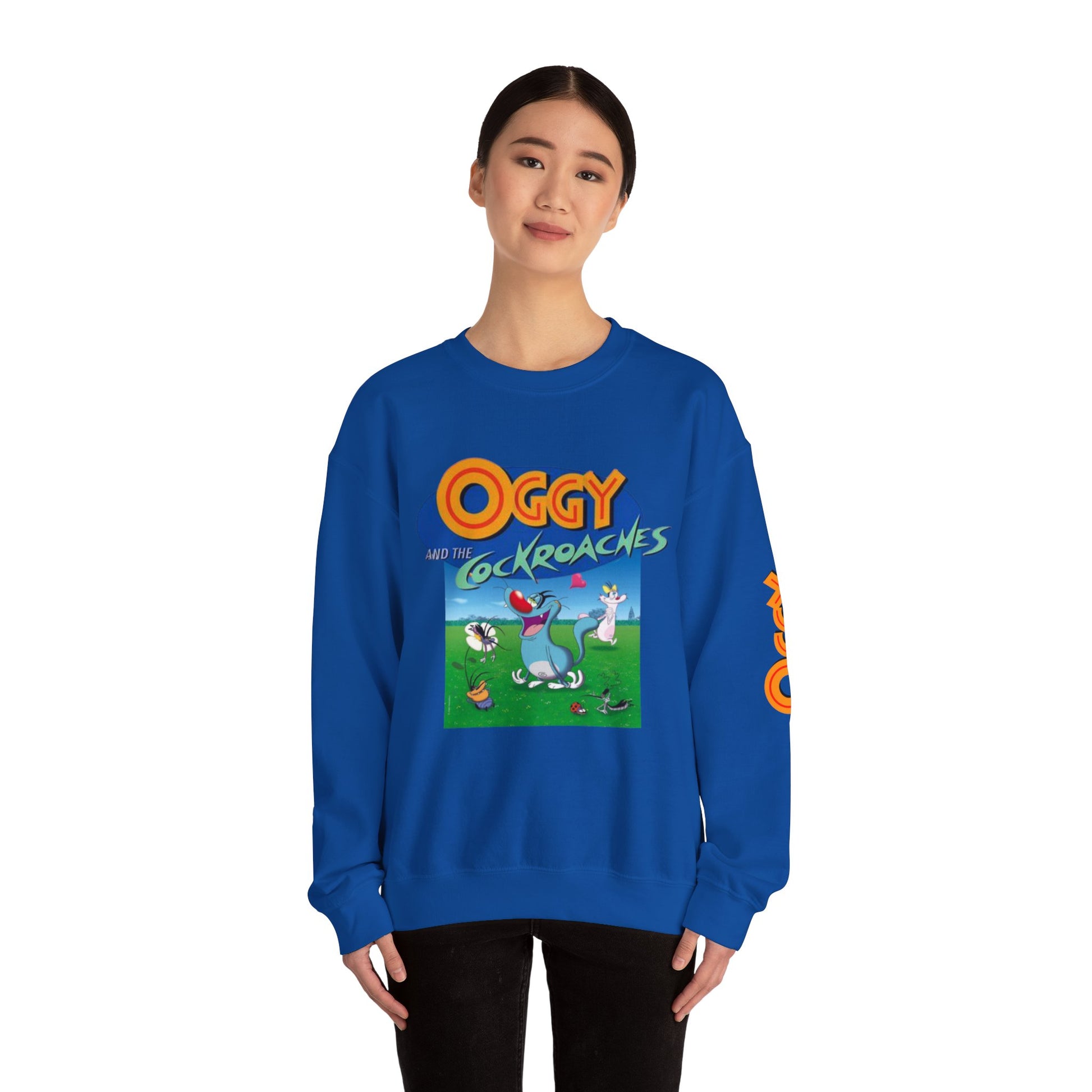 Oggy and the Cockroaches Crewneck Sweatshirt | Fun Gift for Fans, Cozy Apparel, Cartoon Sweatshirt, Casual Wear, Gift for Kids