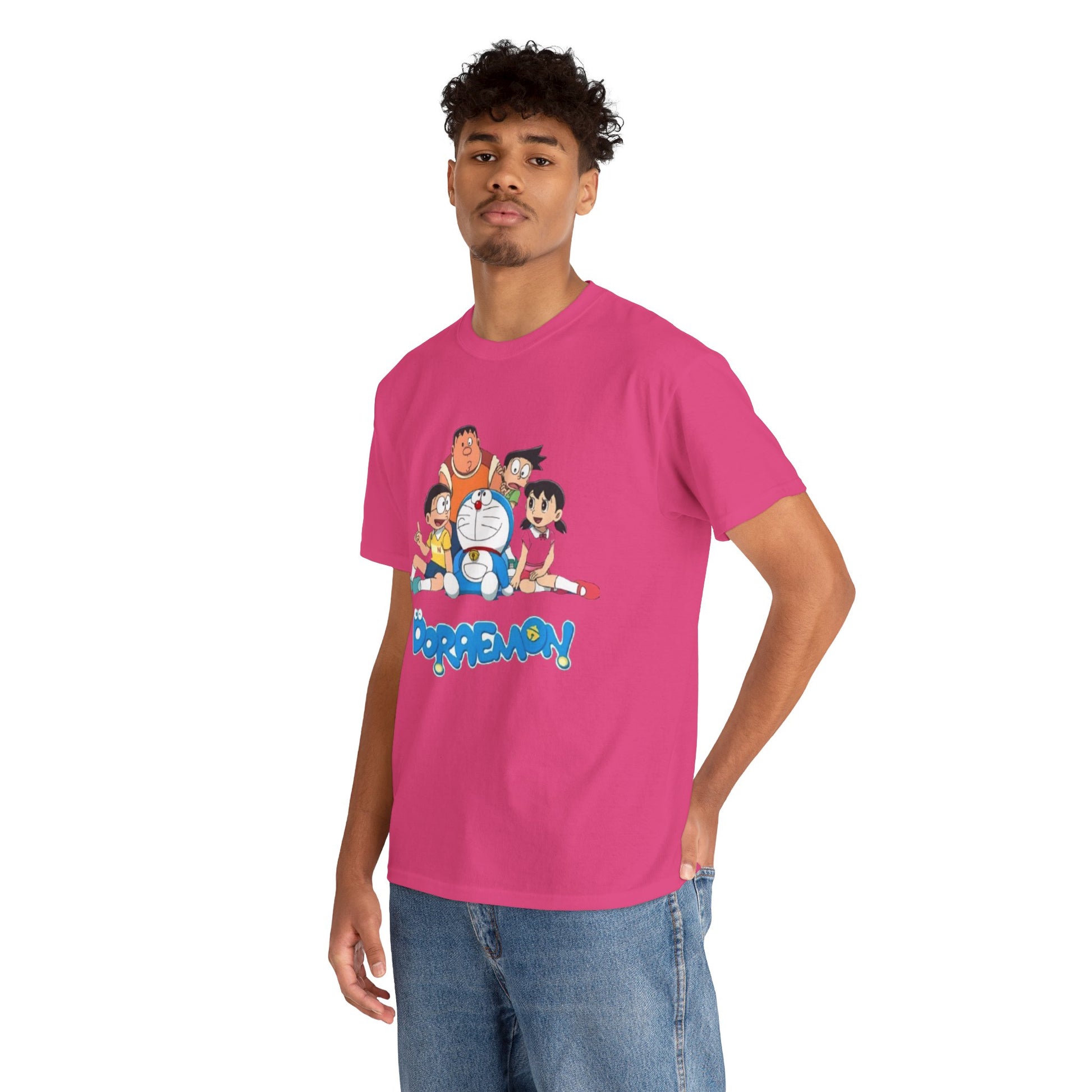Doraemon Vintage Cartoon Unisex Tee - Nostalgic Gift for Fans, Oversized Cotton Shirt, Anime Merchandise, Casual Wear, Everyday Comfort