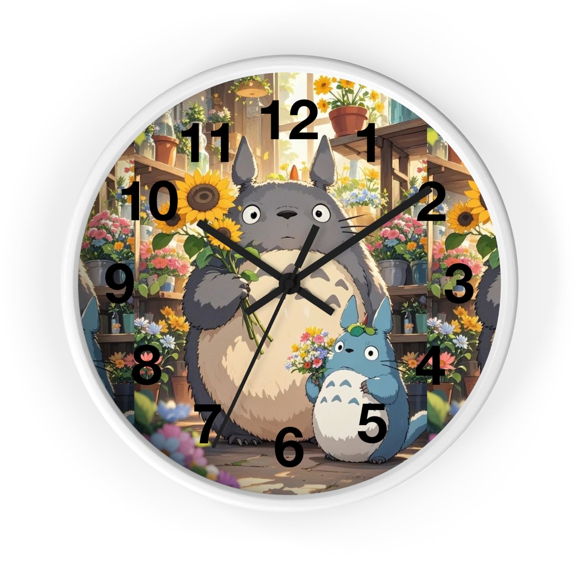 Whimsical Totoro Wall Clock – Cozy Home Decor for Anime Lovers, Gift for Birthdays, Nursery, Handmade Clock, Cute Wall Art