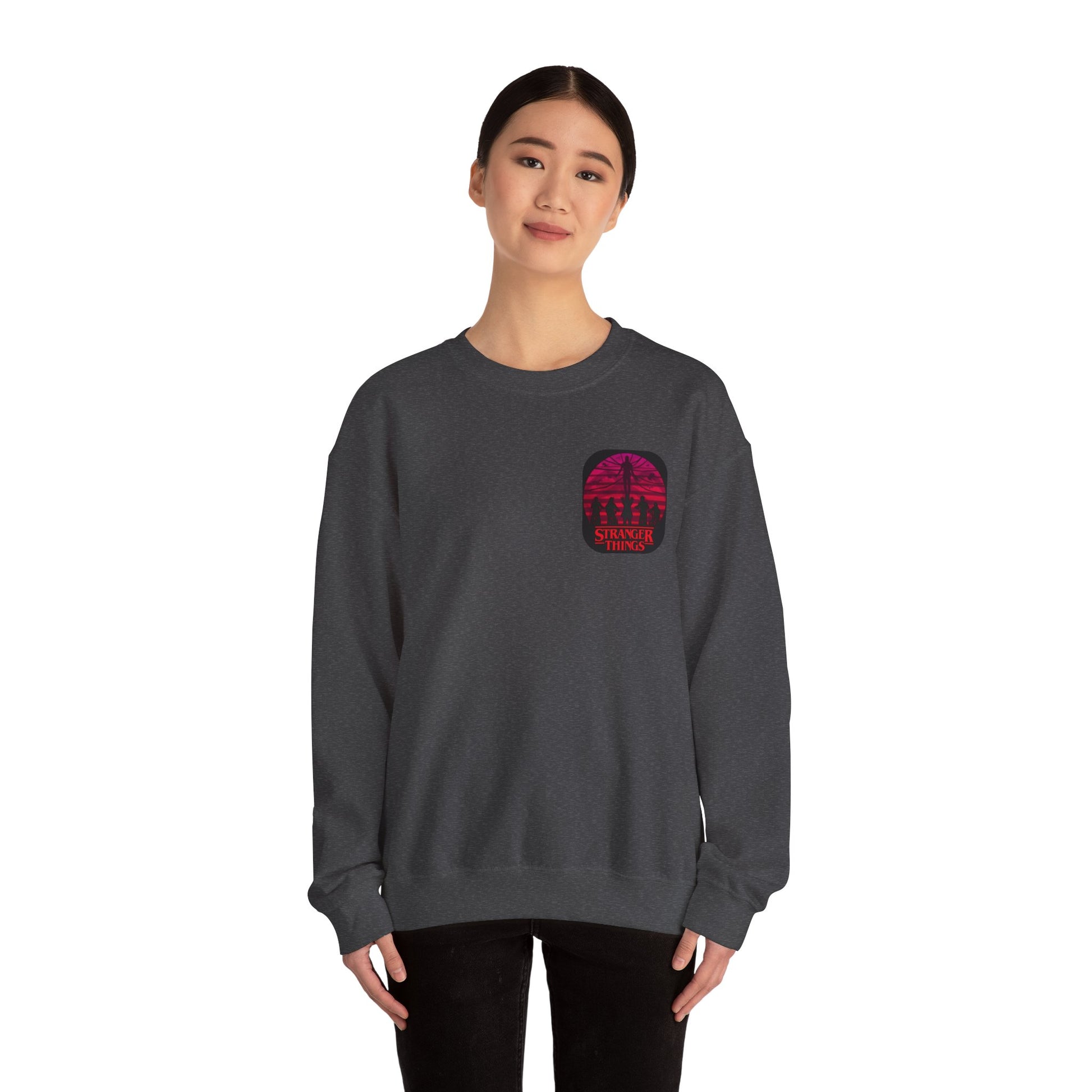 Stranger things  Artistic Crewneck Sweatshirt, Cozy Sweatshirt, Unique Gift, Gender Neutral Apparel, Creative Fashion, Everyday Wear, Casual Style