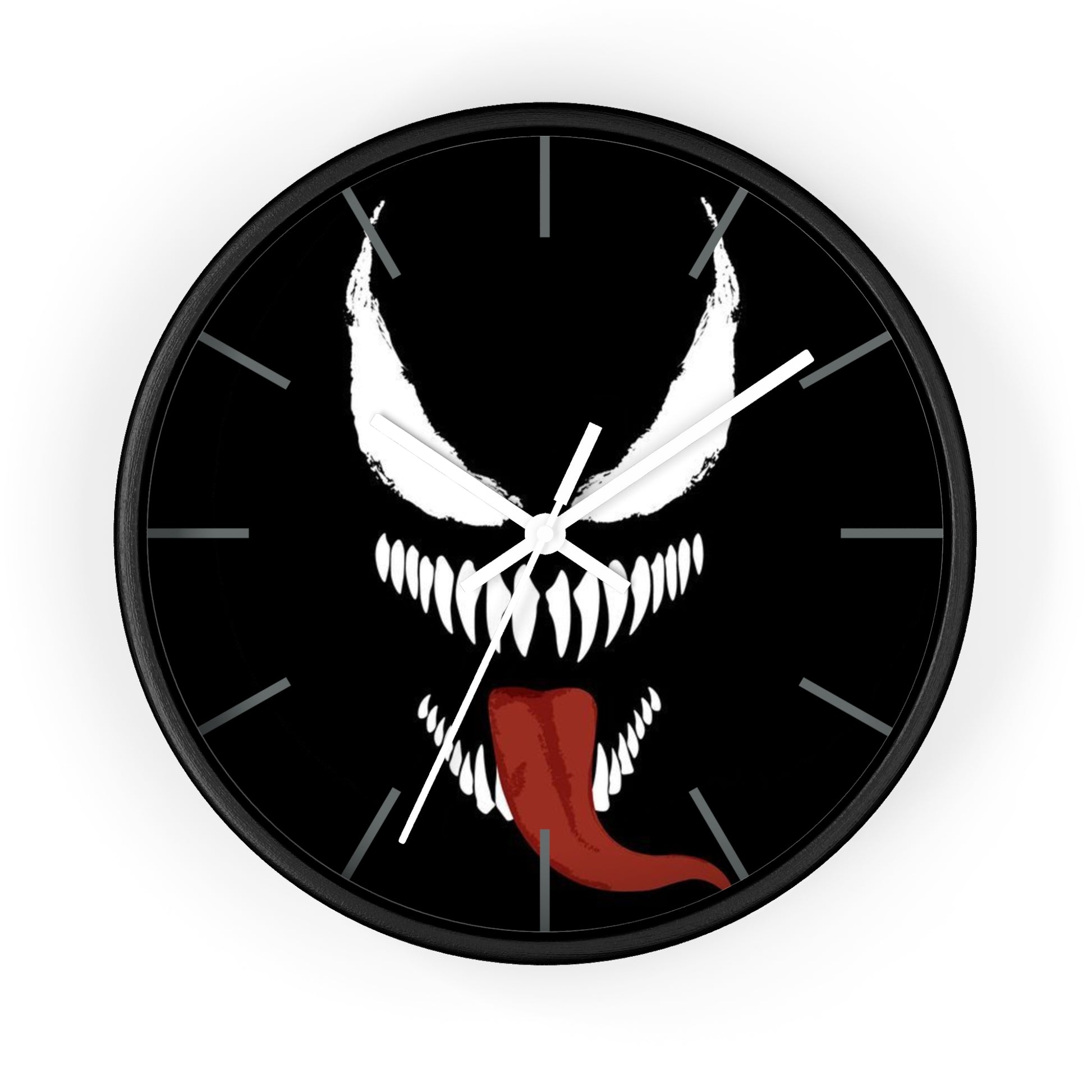 Venom-Inspired Wall Clock, Edgy Home Decor, Unique Gift for Fans, Geeky Office Wall Art, Halloween Decoration