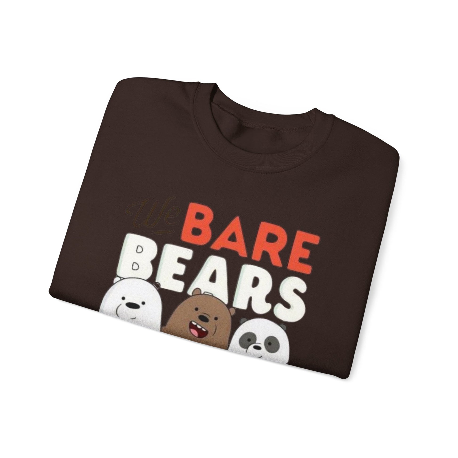 Cozy Cartoon Sweatshirt for Bear Lovers, We Bare Bears Crewneck, Cute Gift for Birthdays, Casual Wear, Animal Lover Apparel