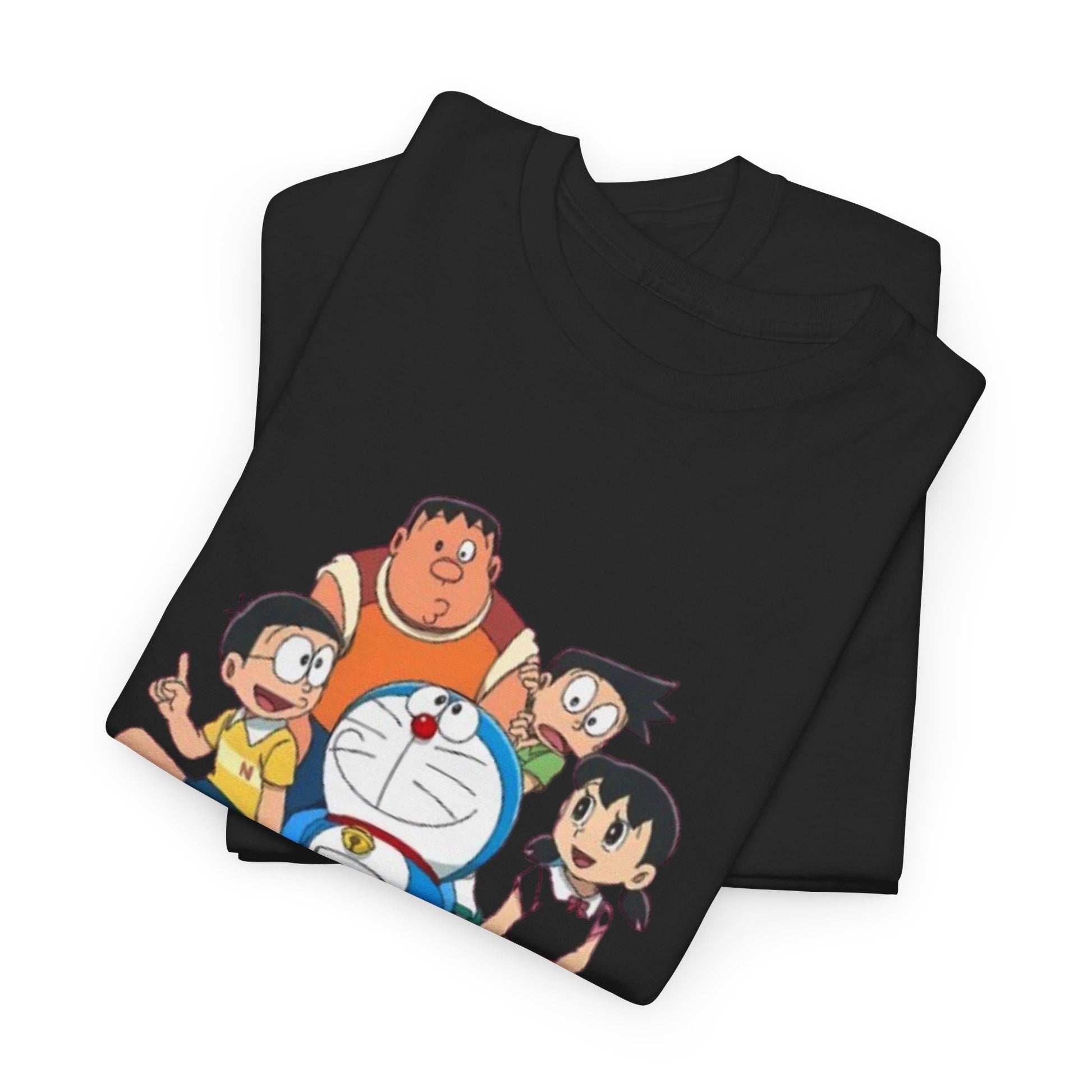 Doraemon Vintage Cartoon Unisex Tee - Nostalgic Gift for Fans, Oversized Cotton Shirt, Anime Merchandise, Casual Wear, Everyday Comfort