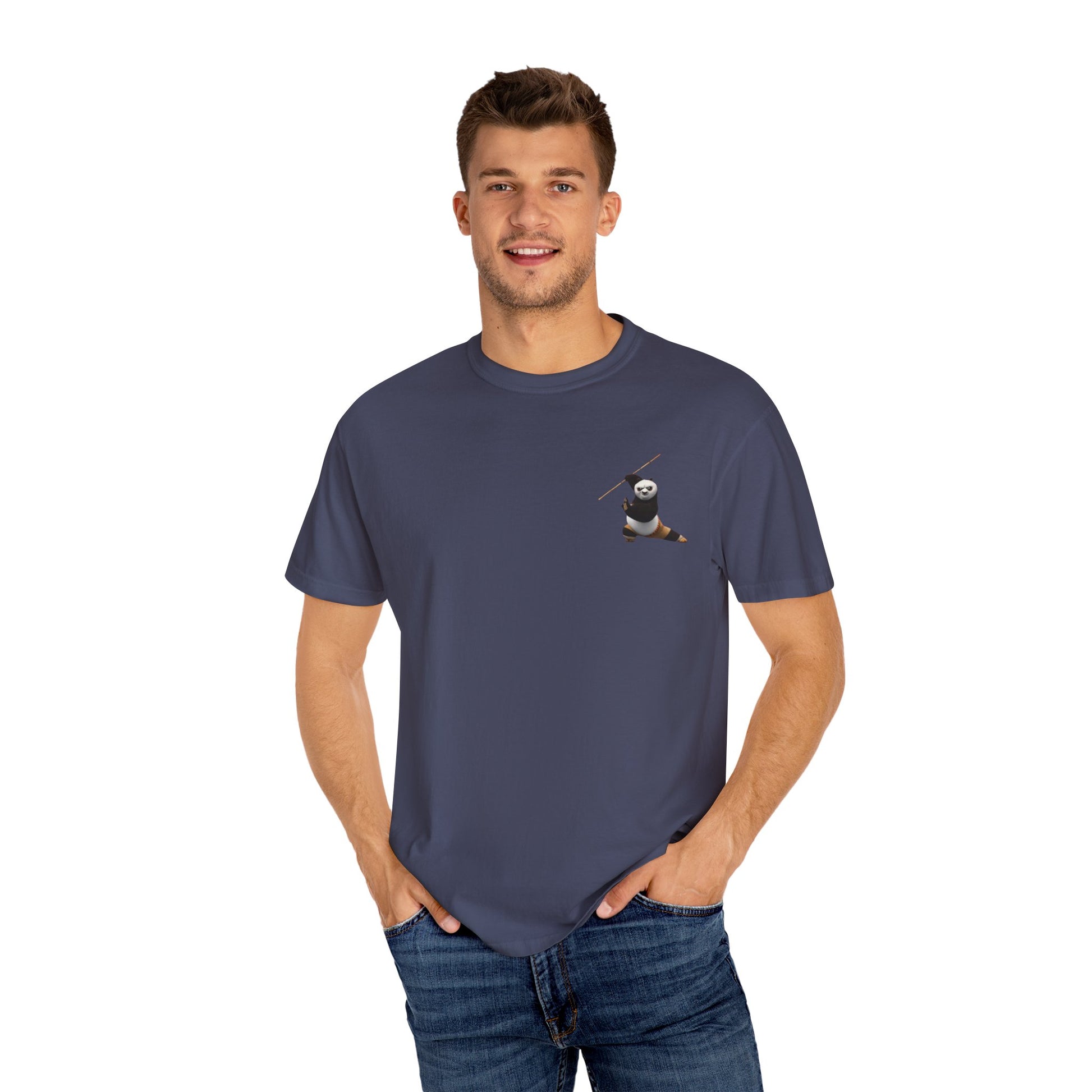 Kung Fu Panda Unisex Garment-Dyed T-Shirt, Cute Panda Tee, Movie Merchandise, Casual Wear, Gift for Fans