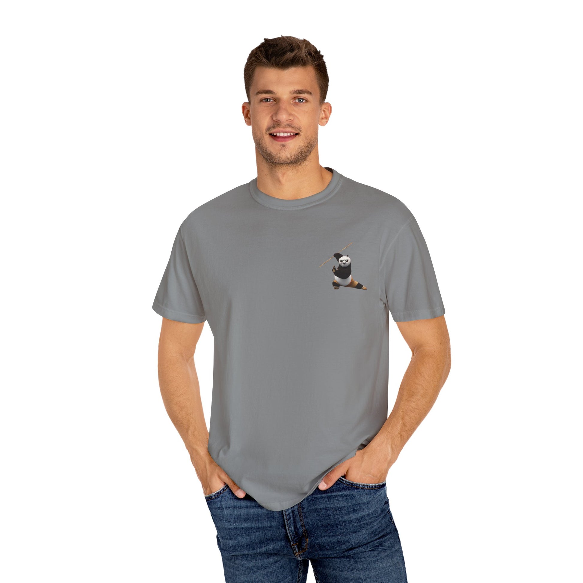 Kung Fu Panda Unisex Garment-Dyed T-Shirt, Cute Panda Tee, Movie Merchandise, Casual Wear, Gift for Fans