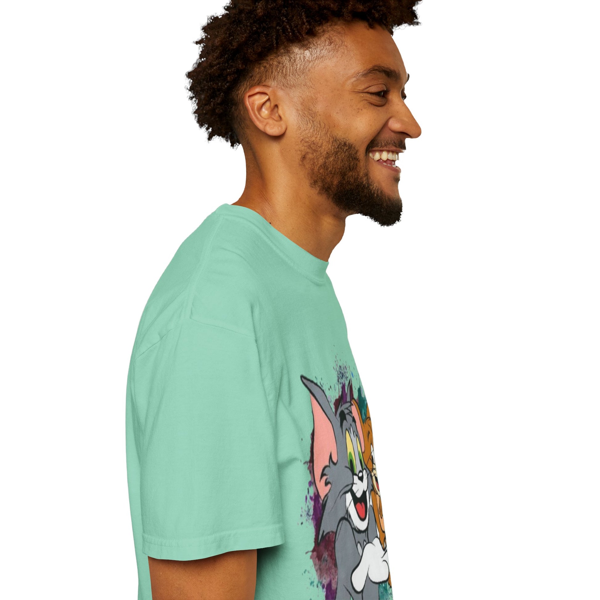 Tom and Jerry Garment-Dyed T-shirt, Cartoon T-shirt, Unisex T-shirt, Funny Shirt, Vintage Cartoon Tee, Gift for Him/Her