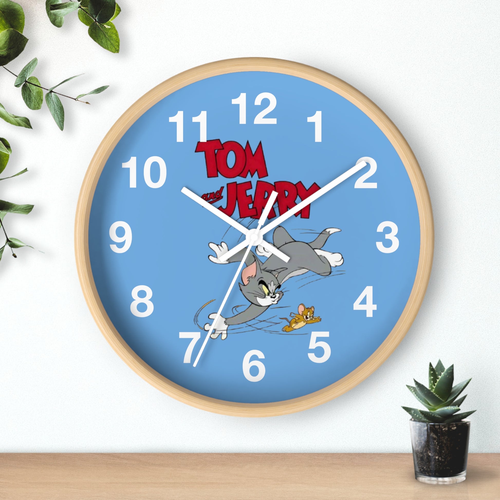 Tom and Jerry Wall Clock, Cartoon Clock, Retro Decor, Kids Room Accessories, Unique Gift, Home Office Wall Art