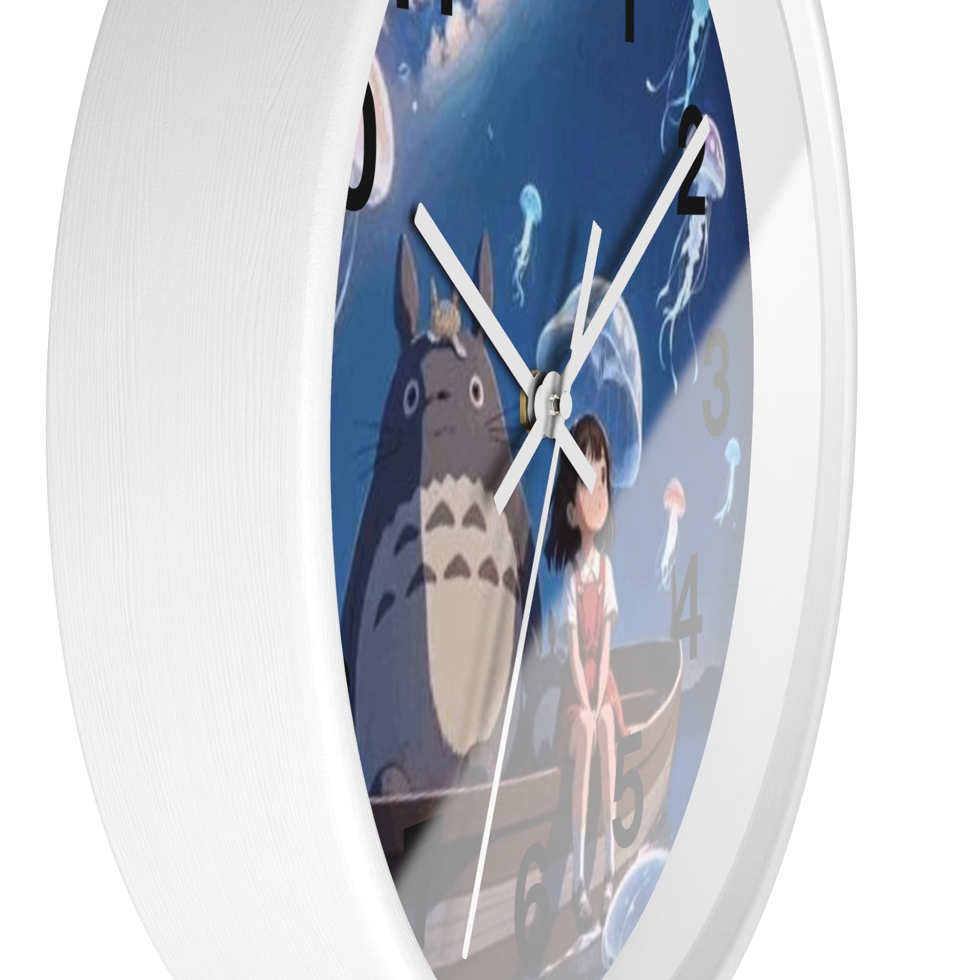 Whimsical Totoro Wall Clock - Anime Inspired Home Decor, Perfect Gift for Studio Ghibli Fans, Kid's Room Decor, Unique Clock