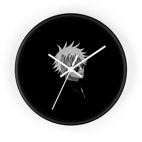 Anime Wall Clock, Black and White Clock for Room Decor, Gift for Otaku, Modern Timepiece, Unique Anime Art for Home, Stylish Wall Decor